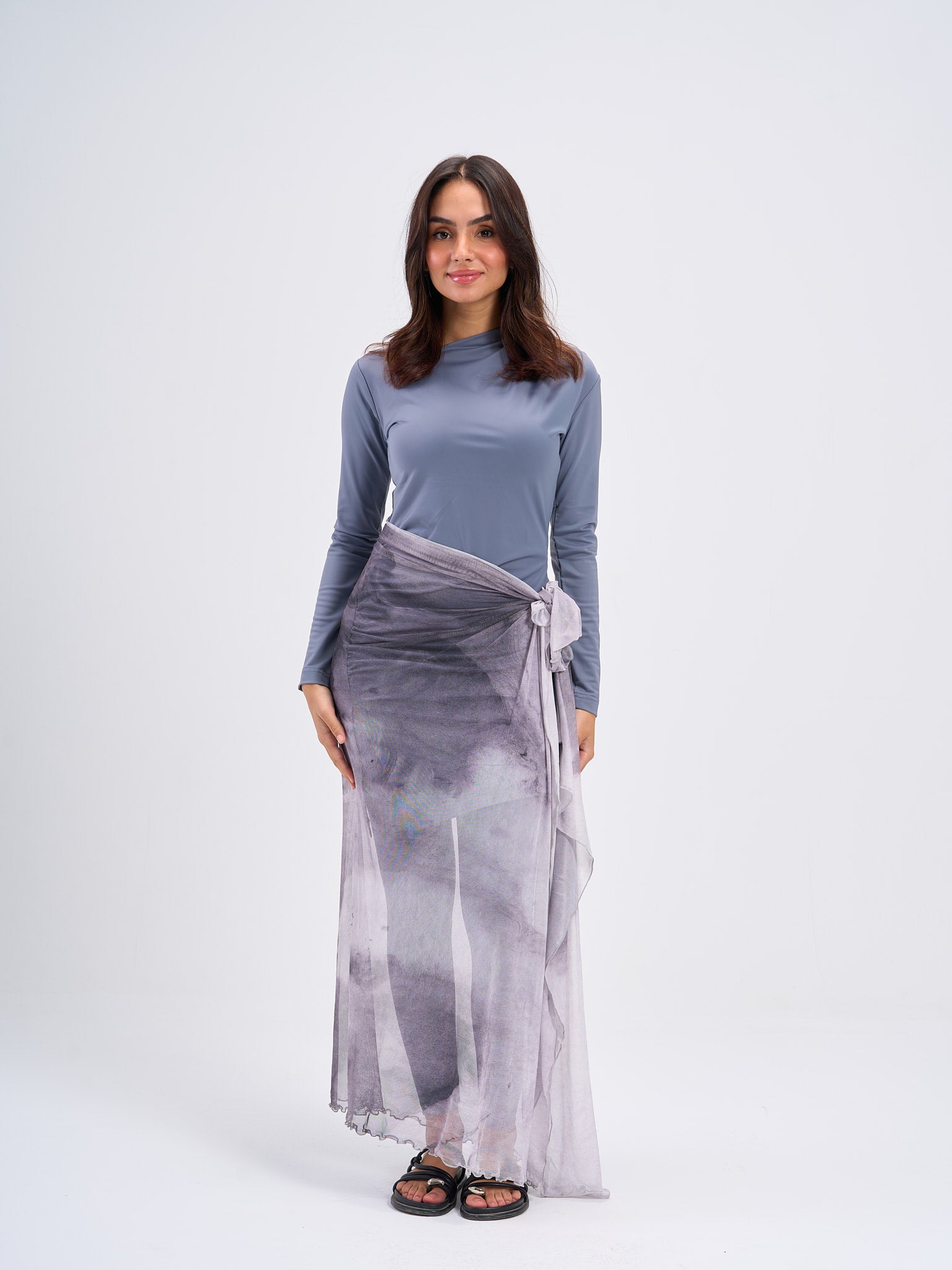 Marble Mesh Wrap - Grey