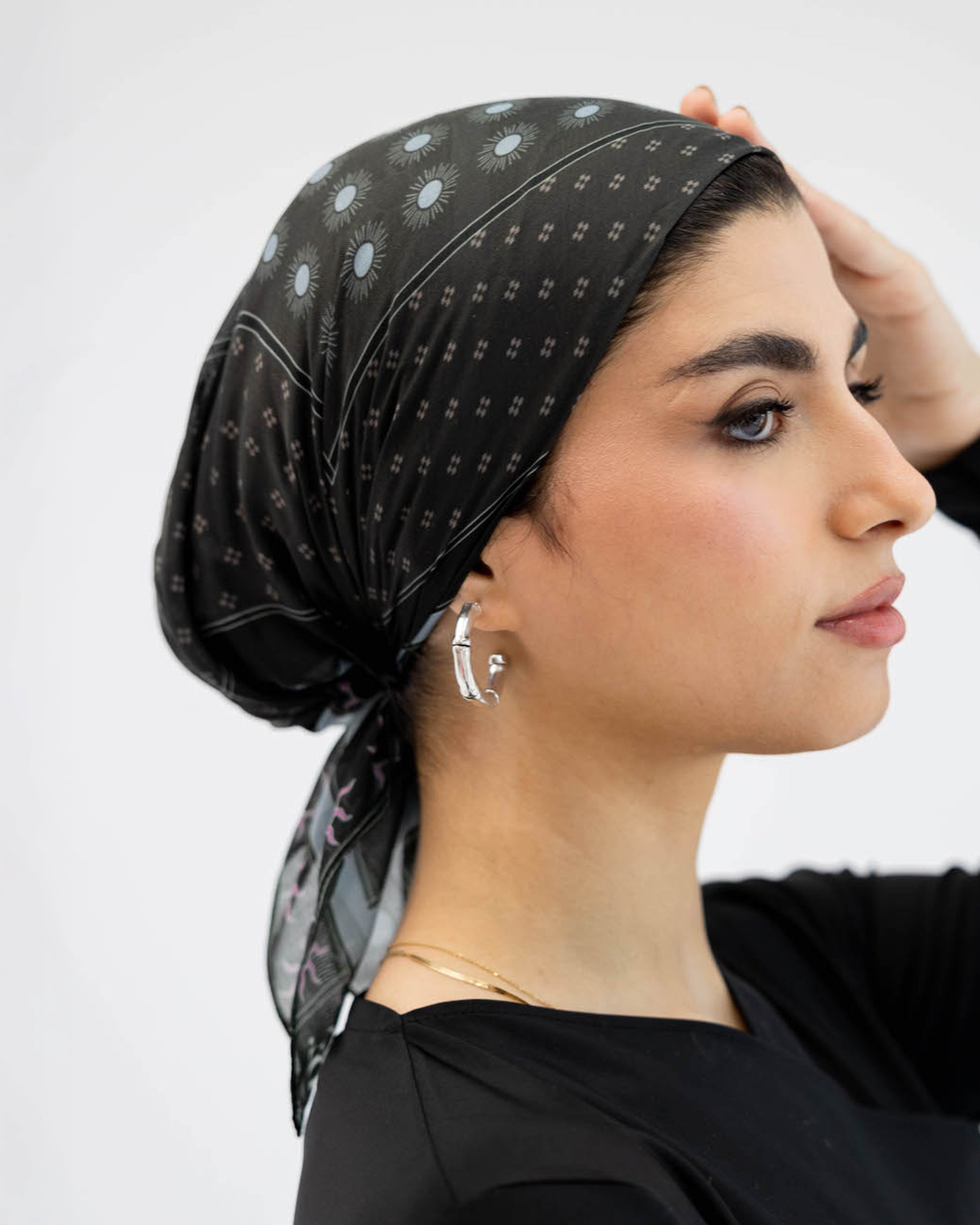 Beach Bandana - Matin in Black & Blue
