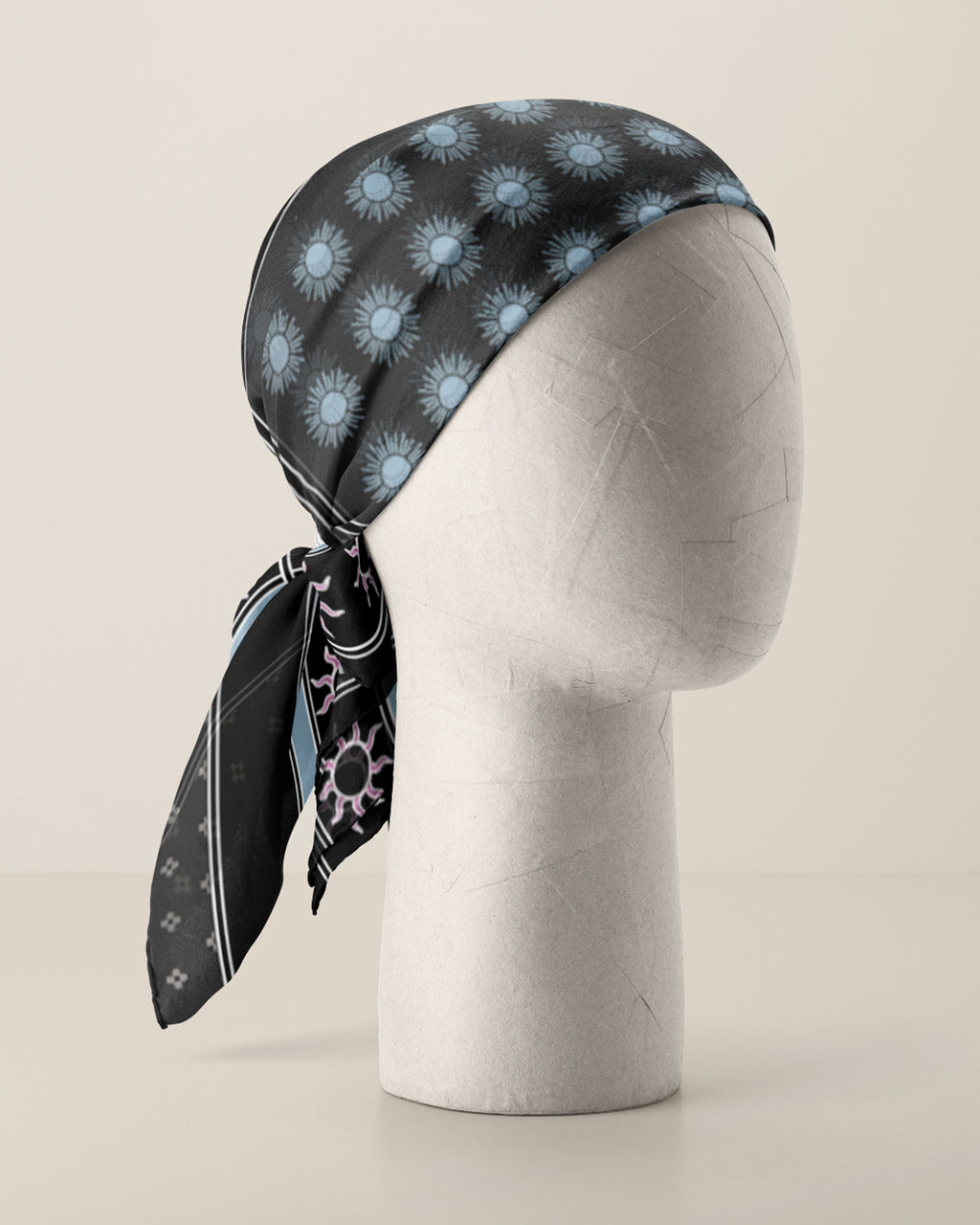 Beach Bandana - Matin in Black & Blue