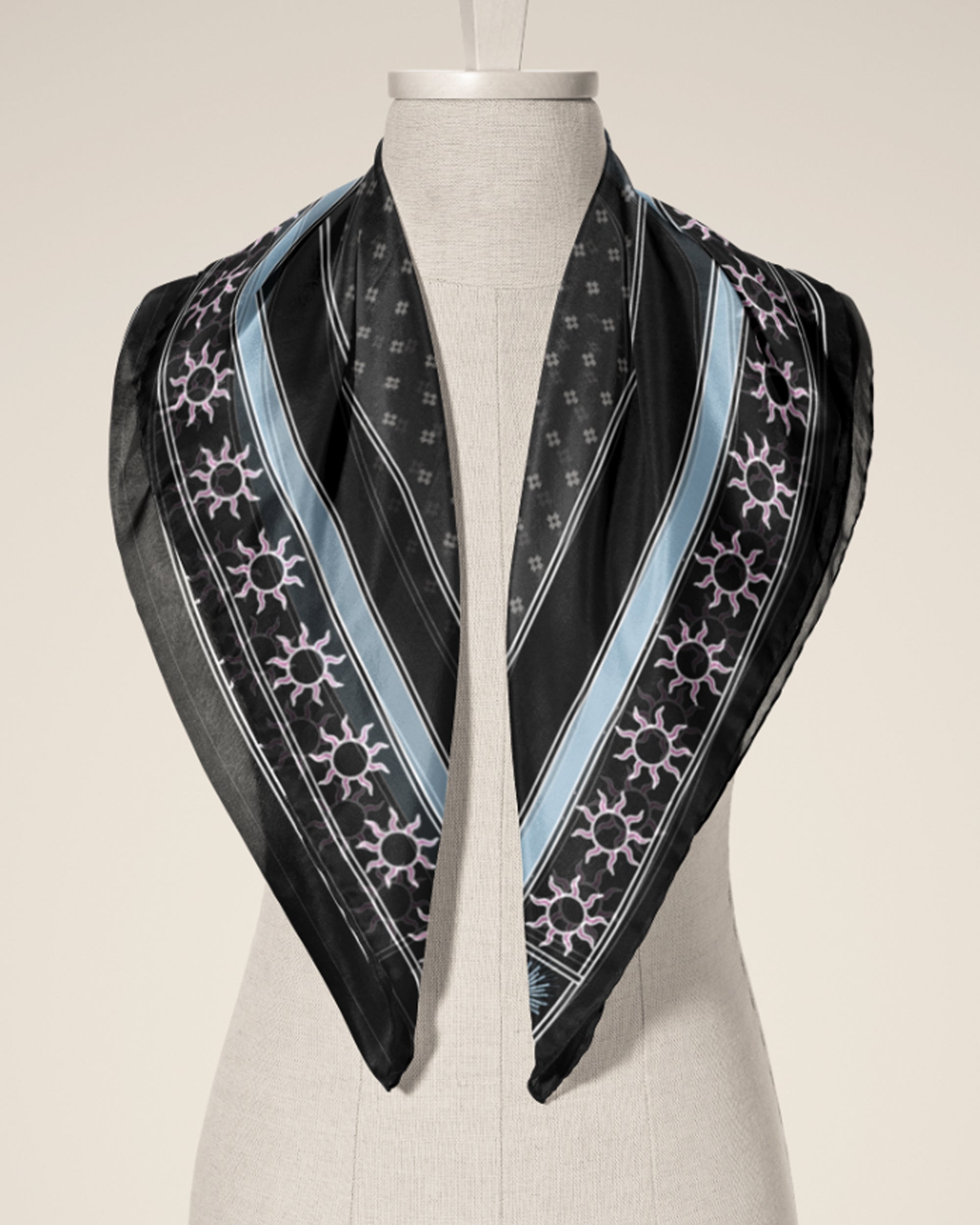 Beach Bandana - Matin in Black & Blue