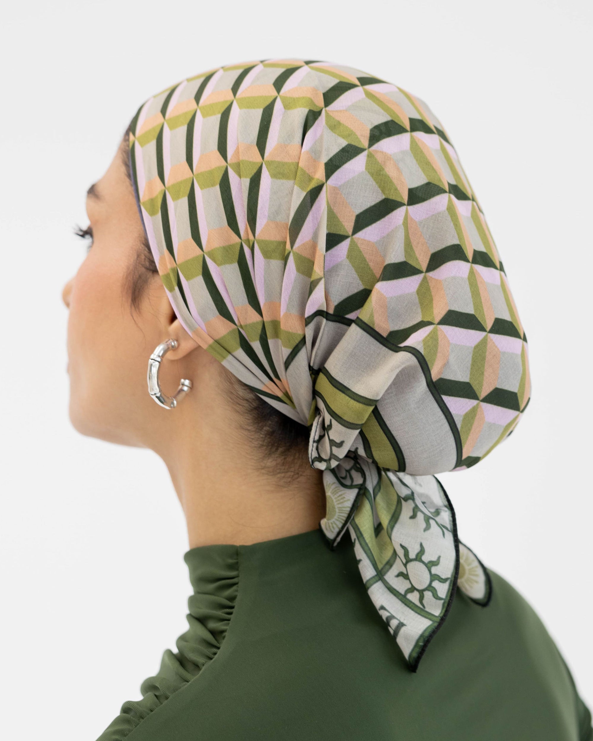 Beach Bandana - Nude & Olive Mess