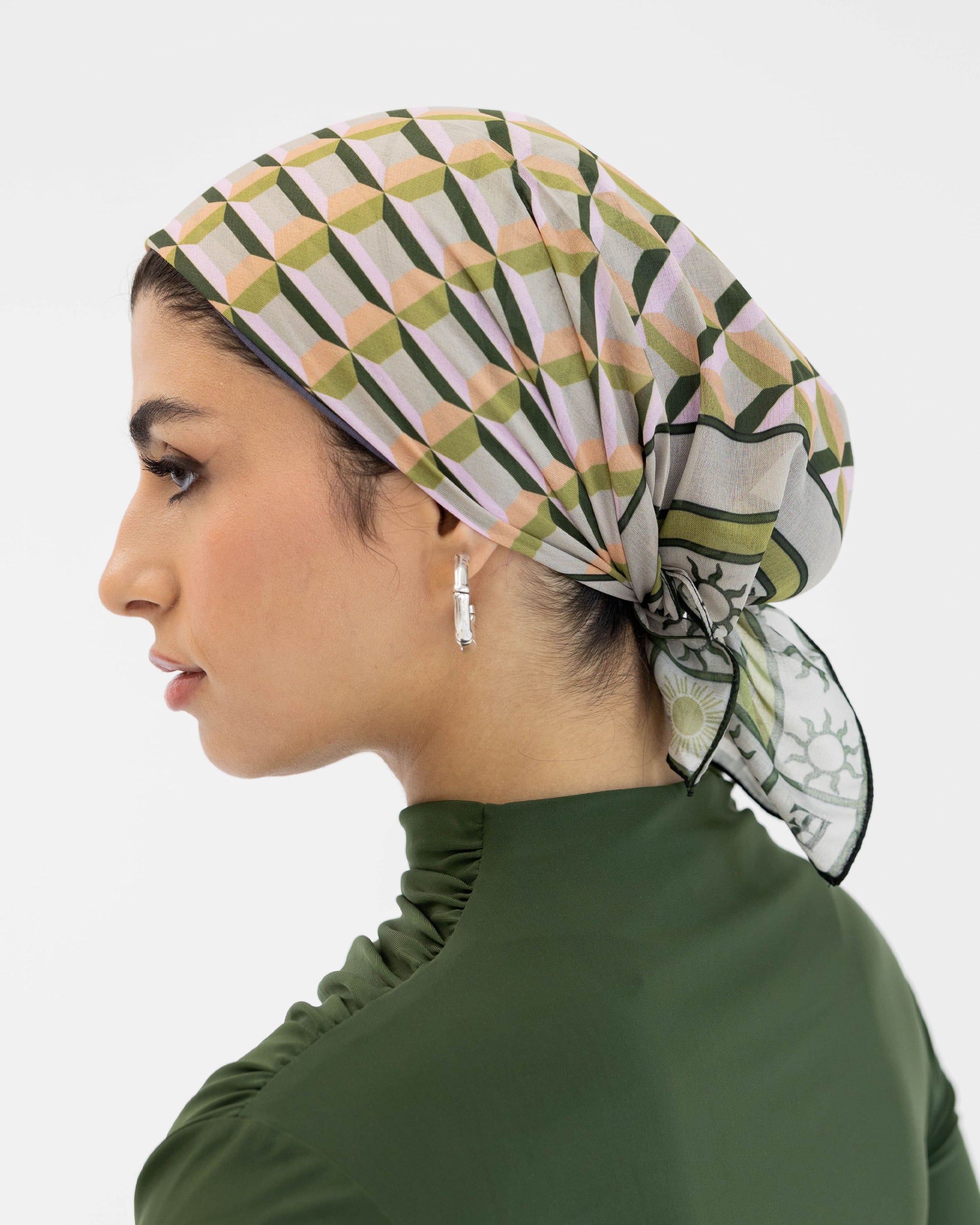 Beach Bandana - Nude & Olive Mess