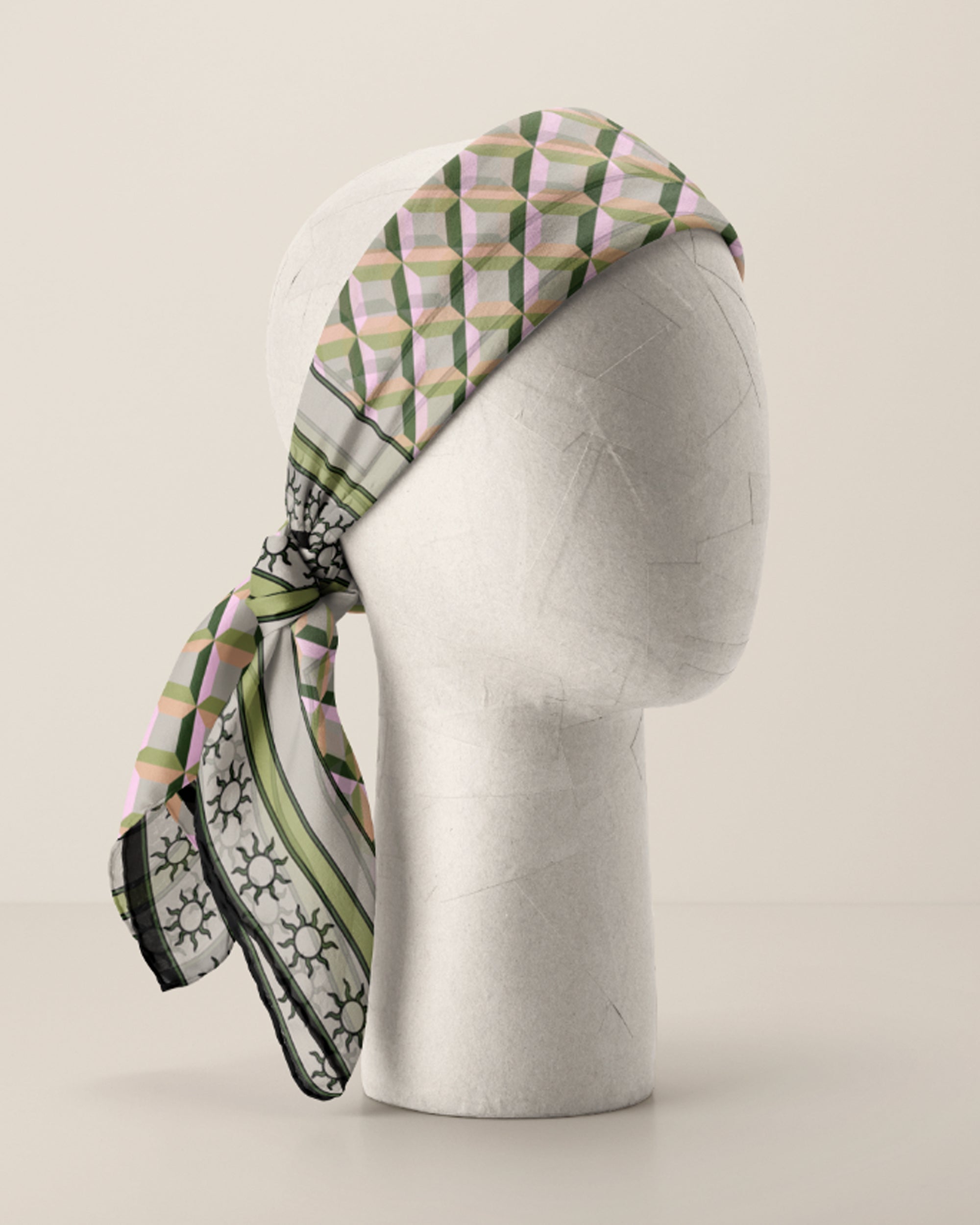 Beach Bandana - Nude & Olive Mess