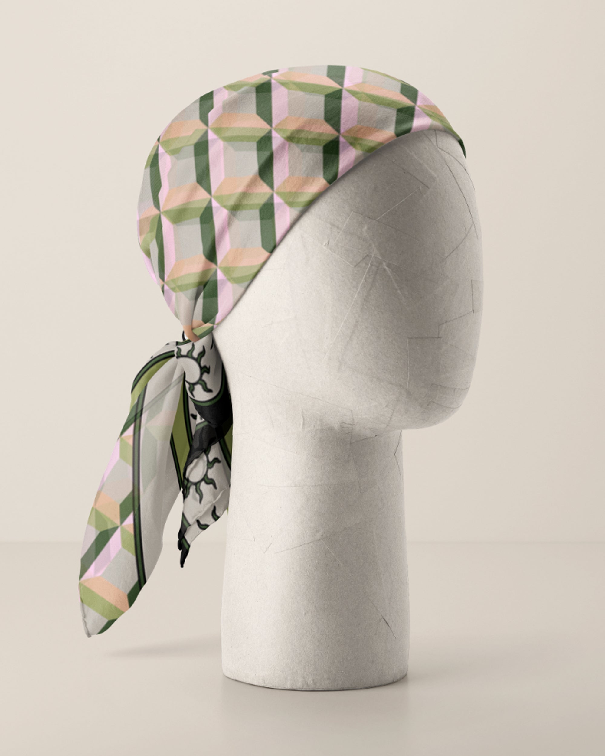 Beach Bandana - Nude & Olive Mess