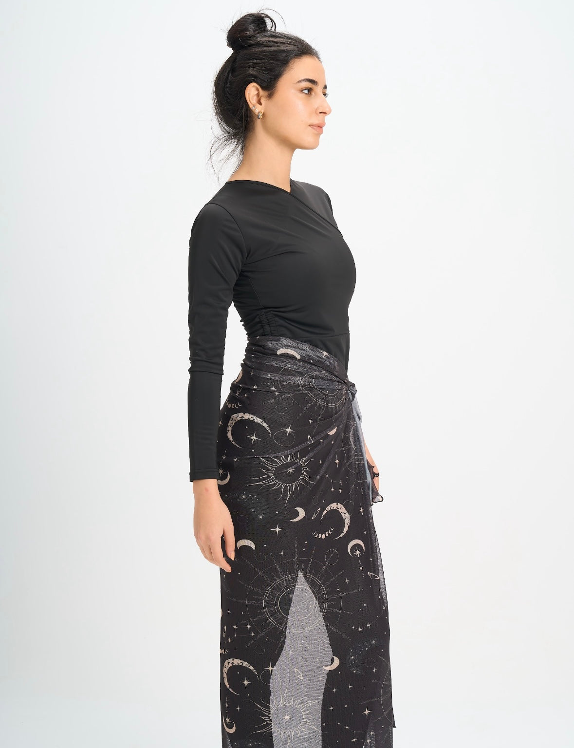 Celestial Mesh Wrap - black
