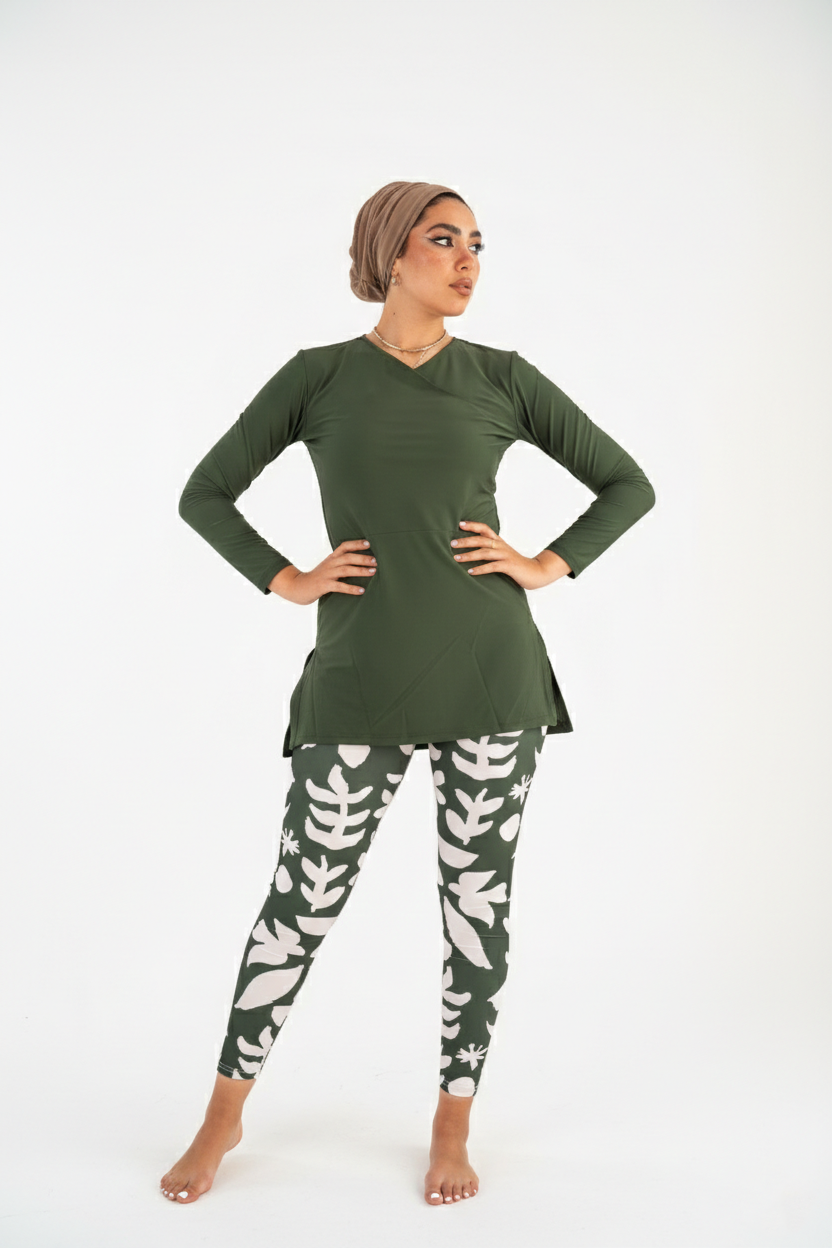 Swim Leggings - Moon Garden