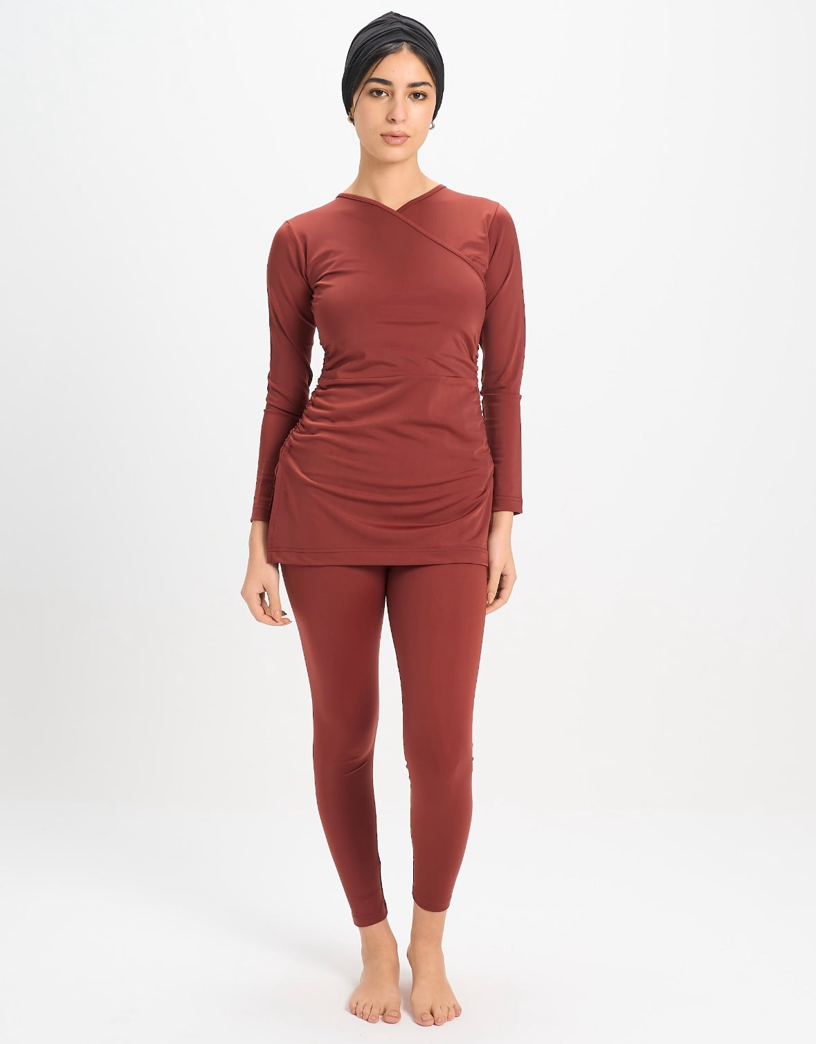 Croise Swim Top - Maroon