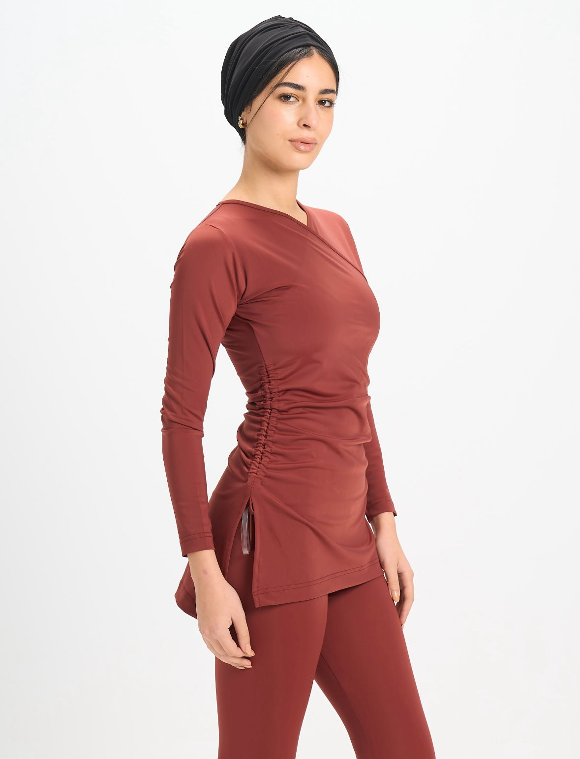 Croise Swim Top - Maroon