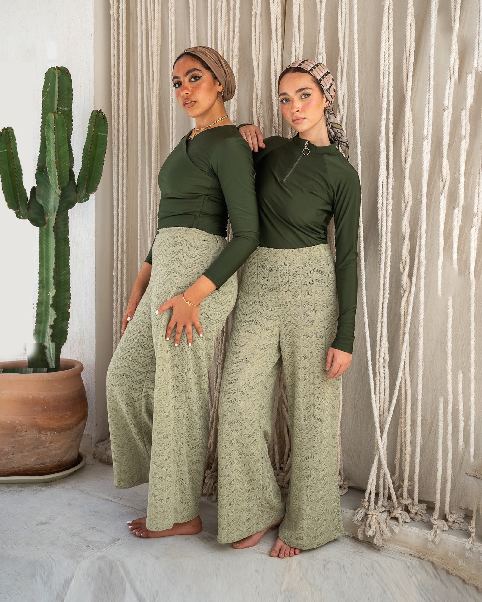 Crochet Pants - Matcha Green