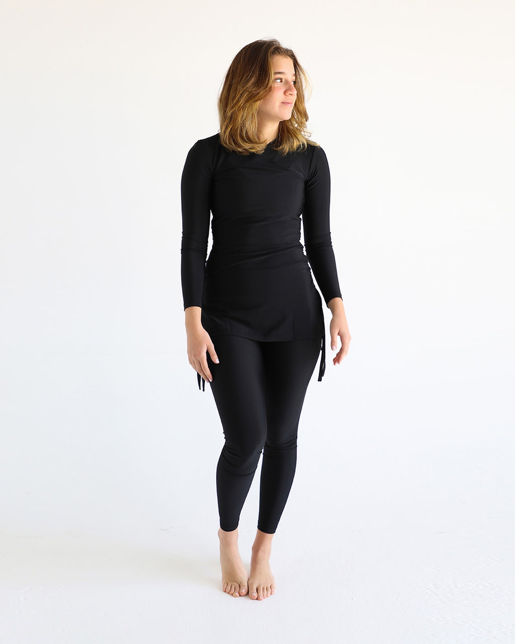 Croise Swim Top - Black