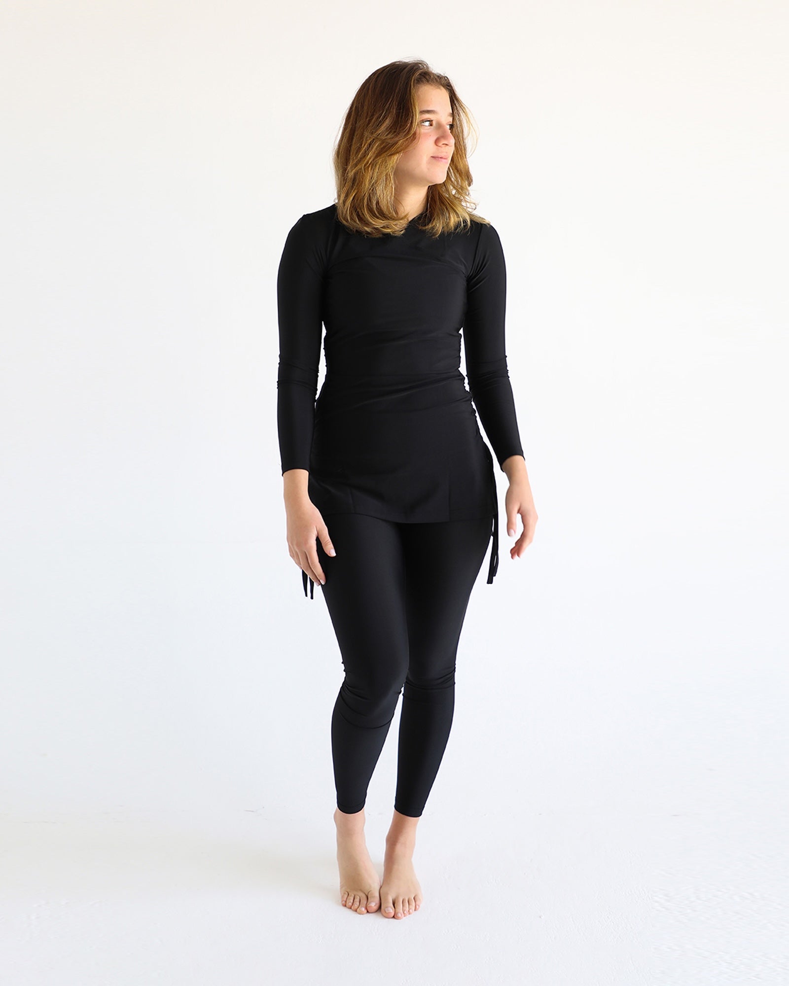 Croise Swim Top - Black