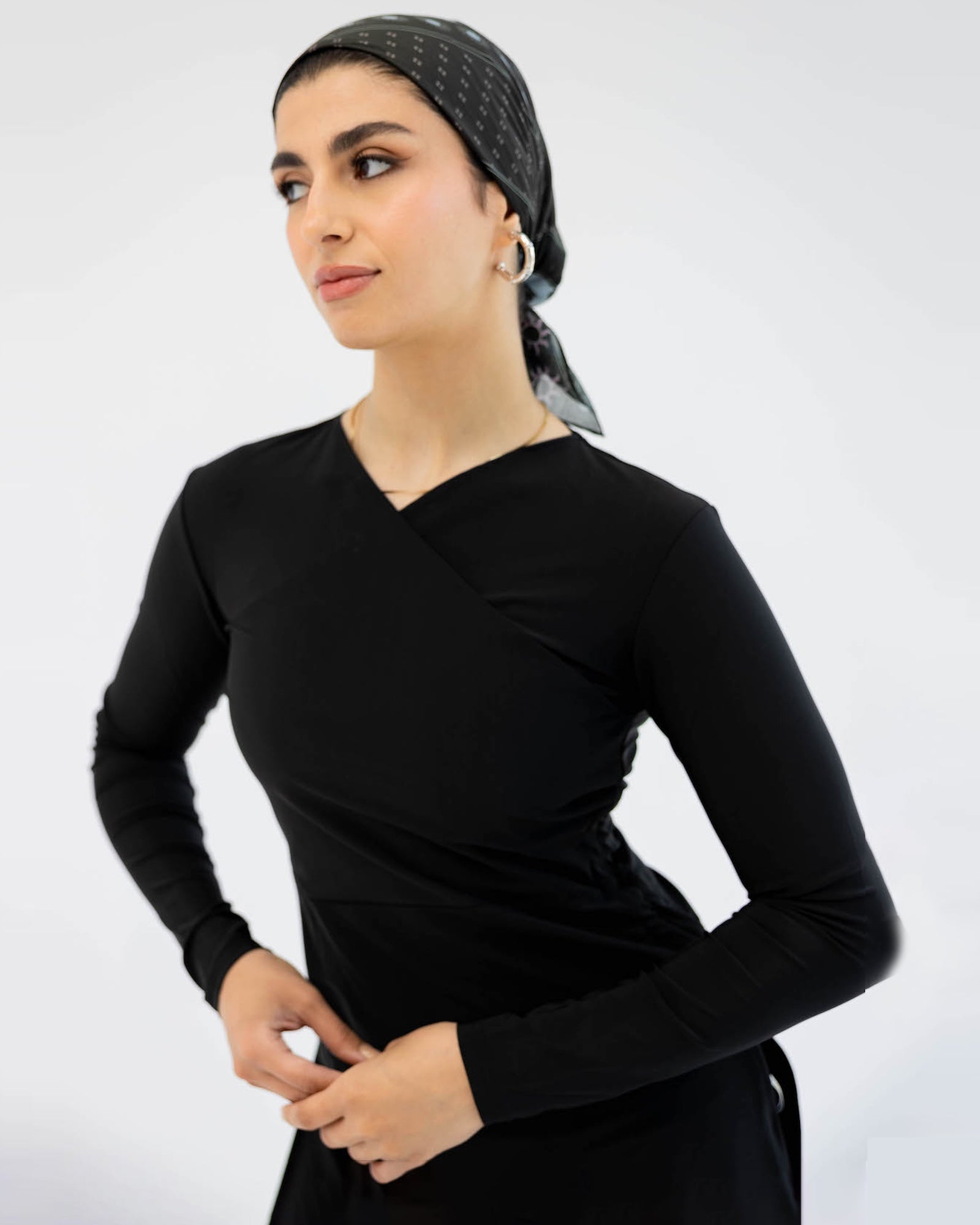 Croise Swim Top - Black