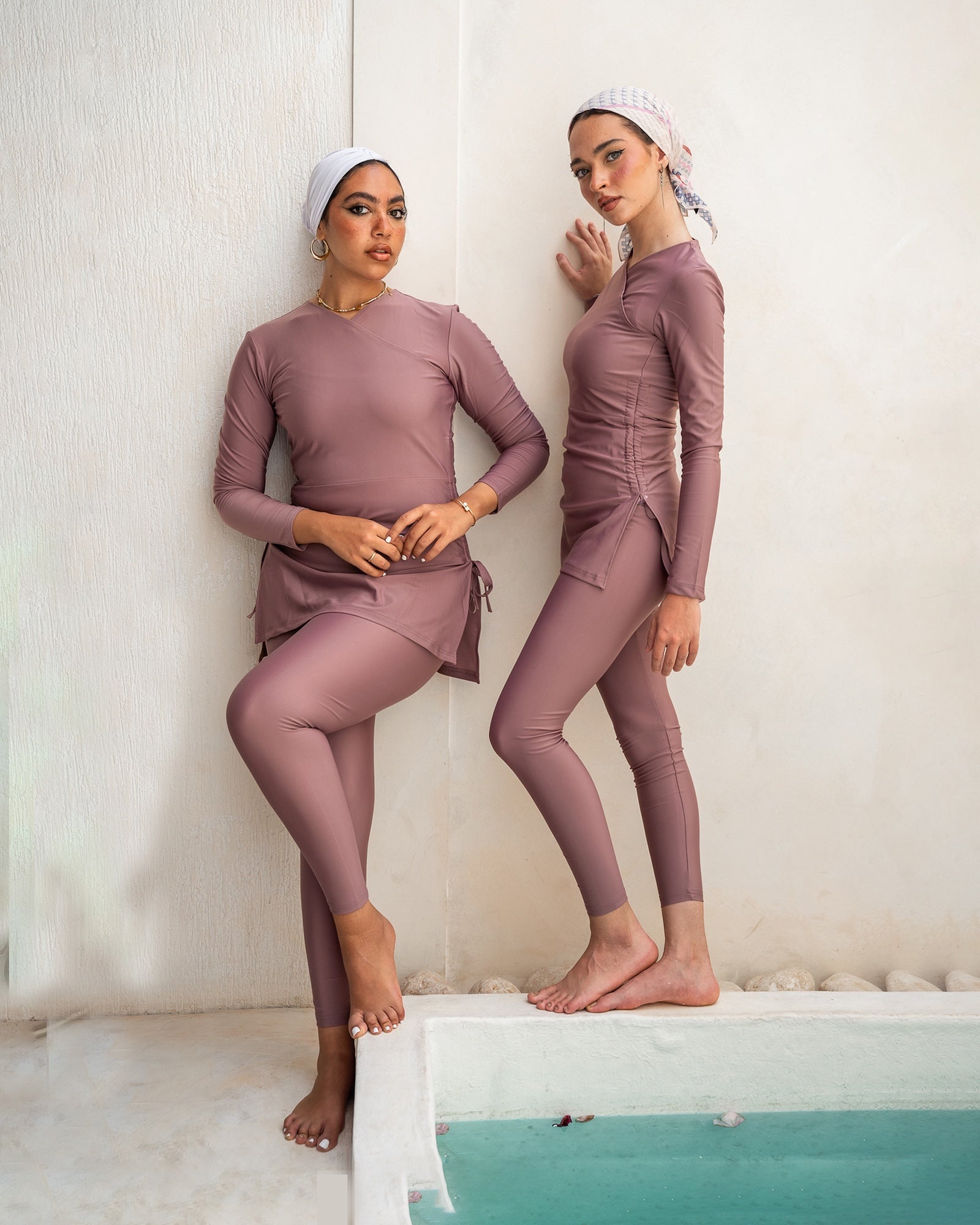 Croise Swim Top - Dusty Mauve