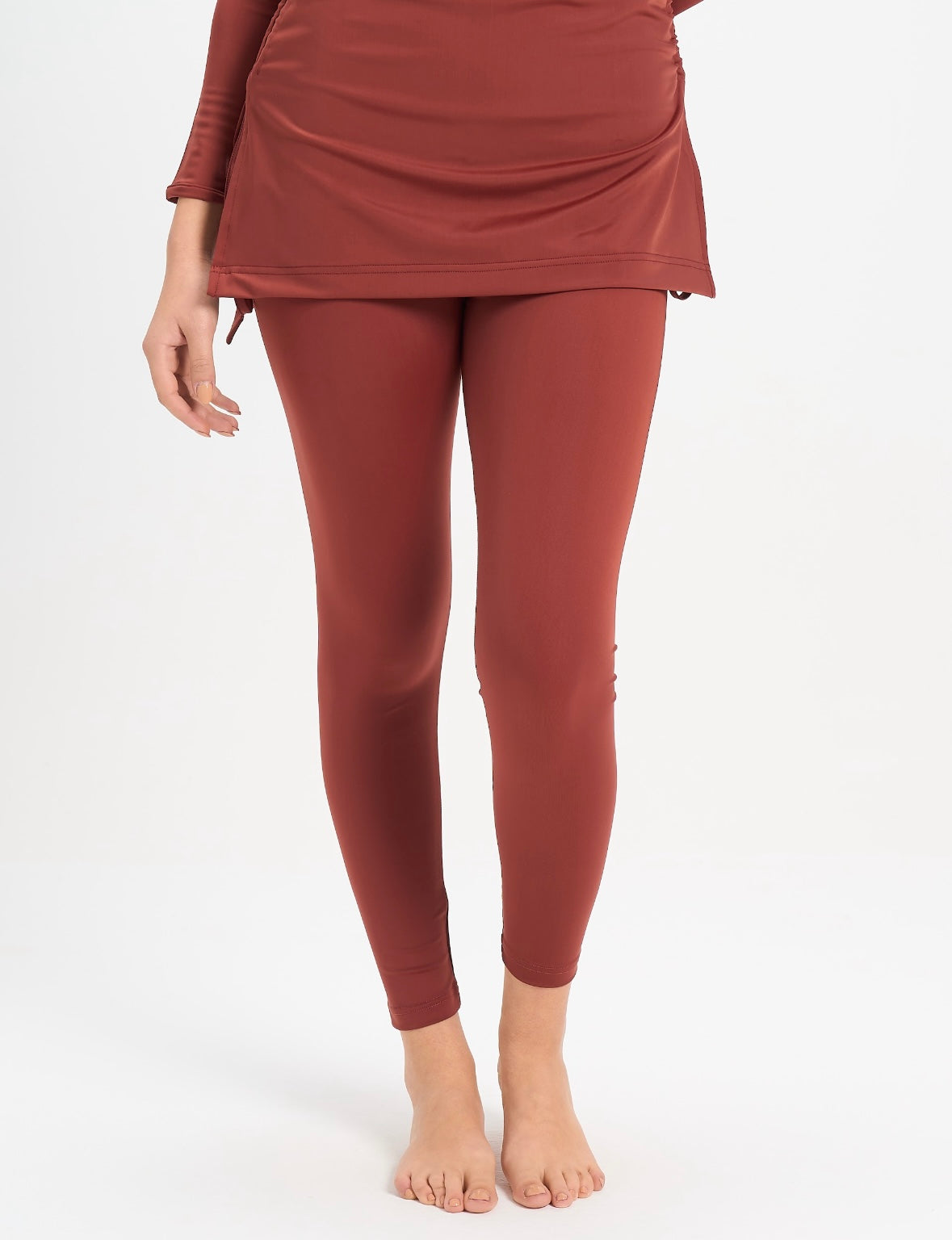 Swim Leggings - Maroon