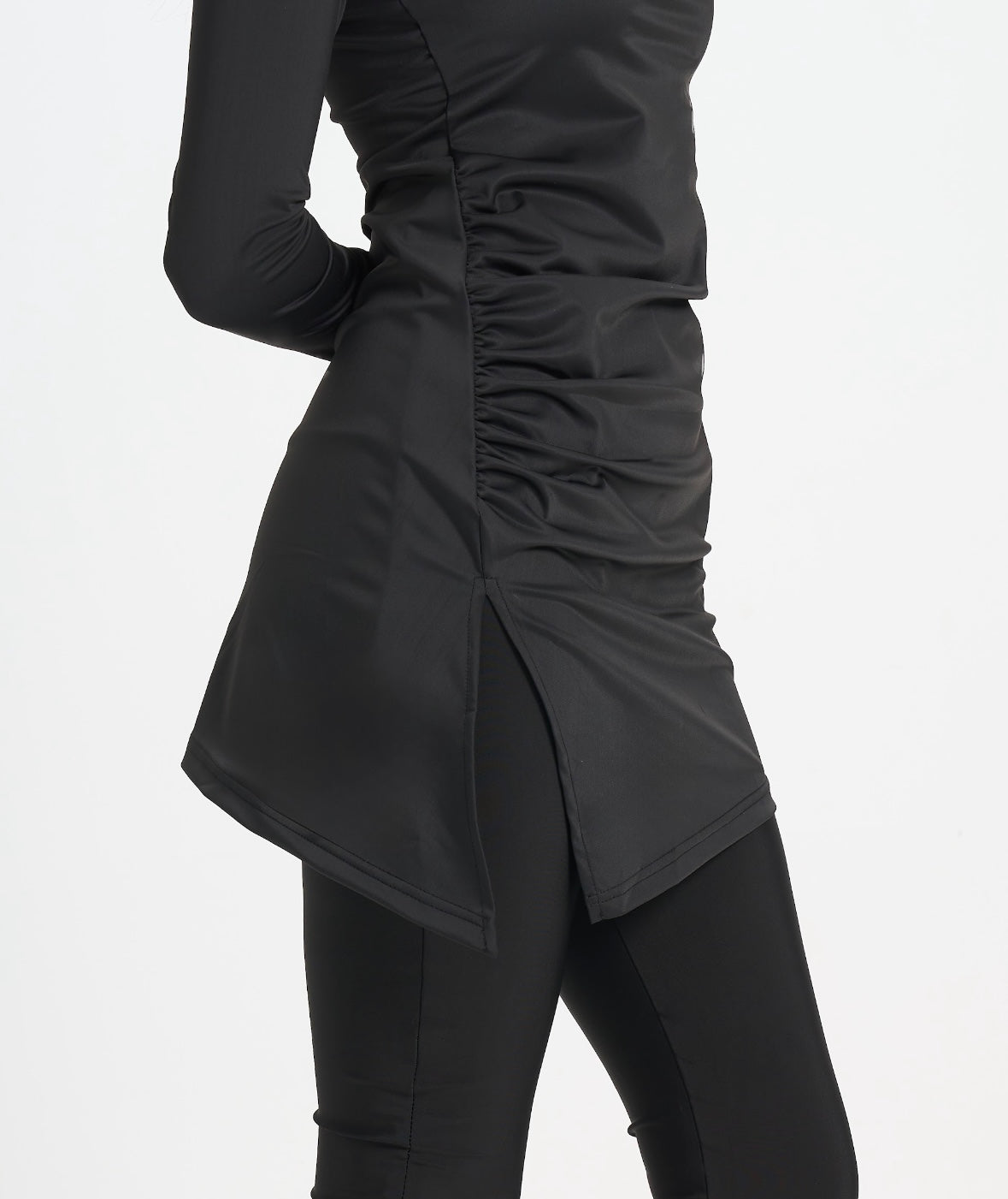 Drape Swim Top - Black