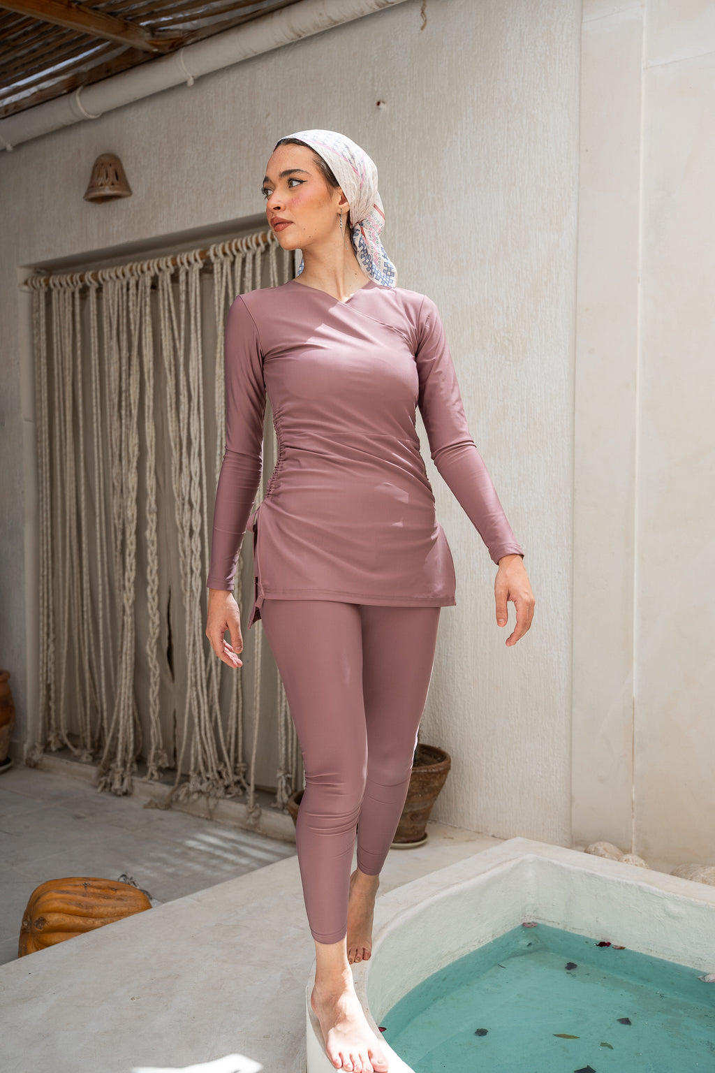 Croise Swim Top - Dusty Mauve