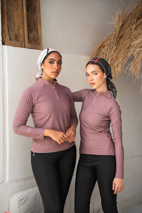 Rash Guard - Dusty Mauve