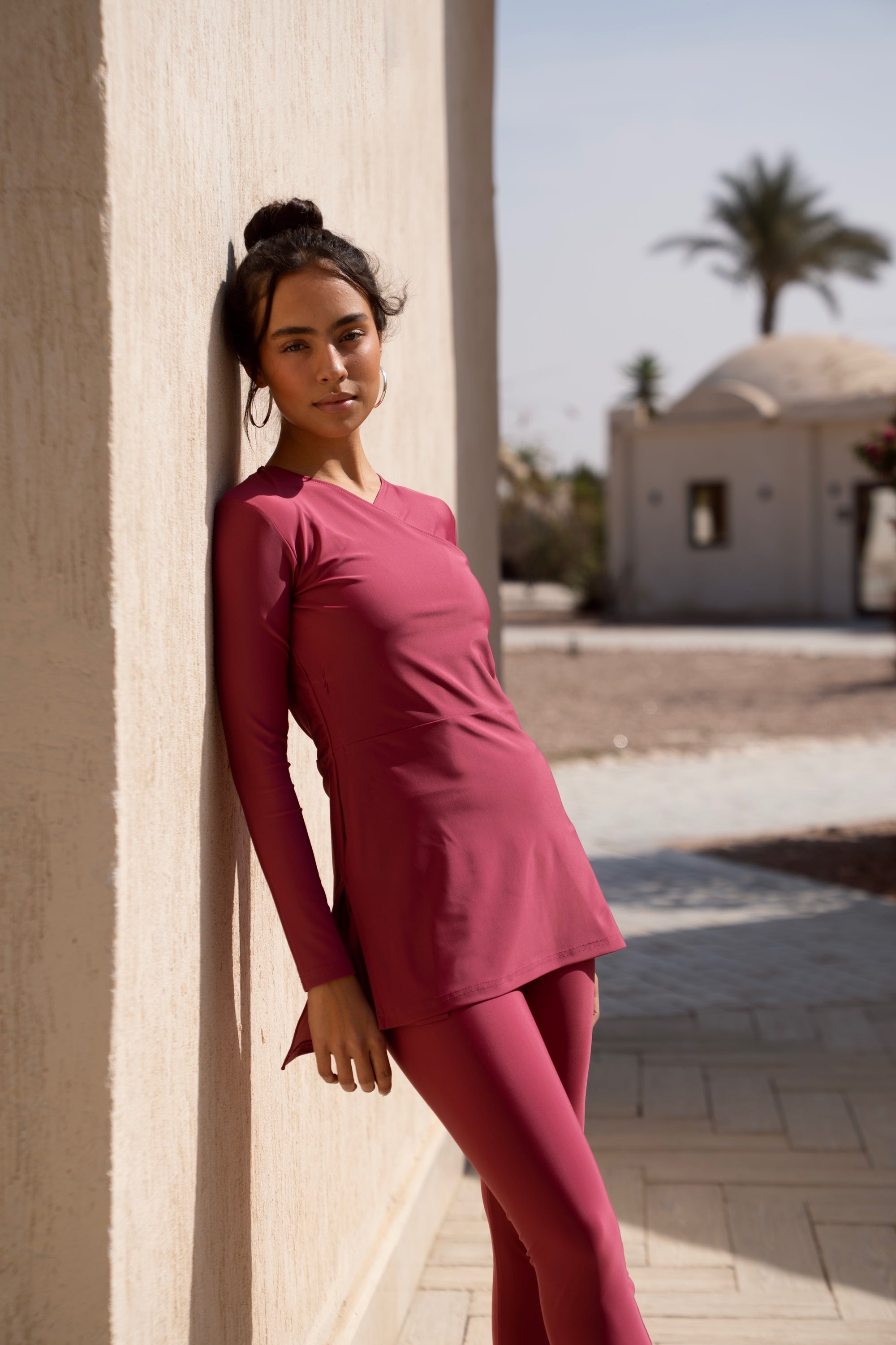 Croise Swim Top - Ruby