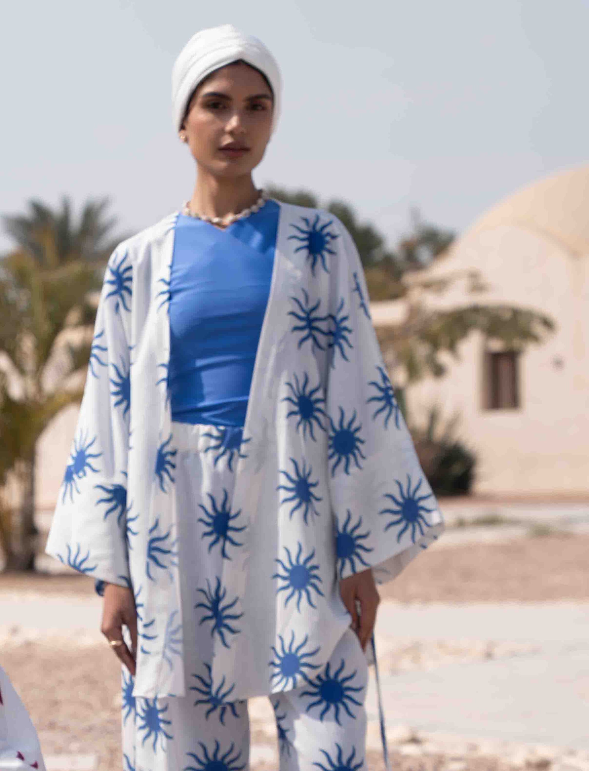 Soleil Linen Kimono - Manderin