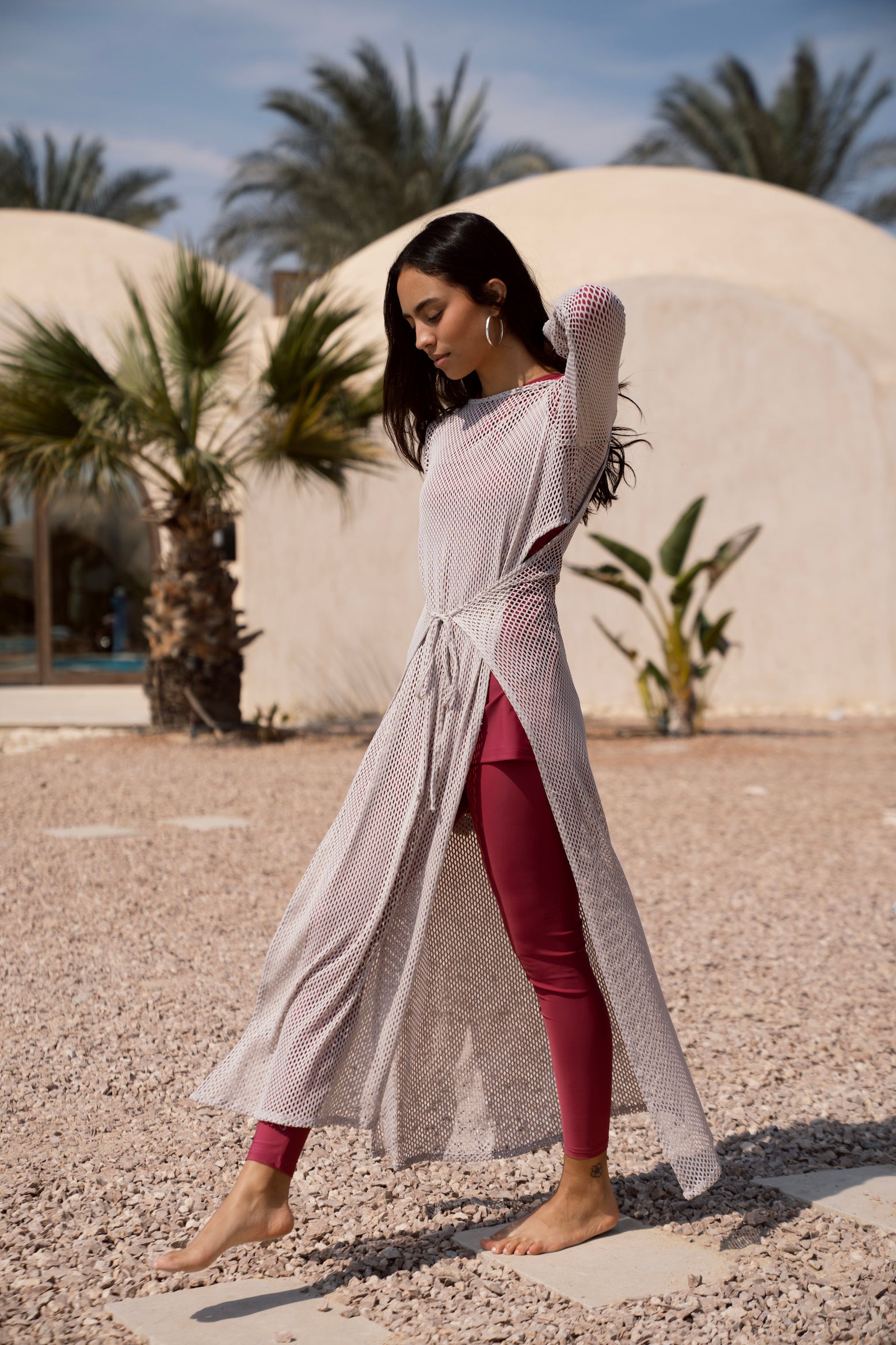 Greige Wrap Dress