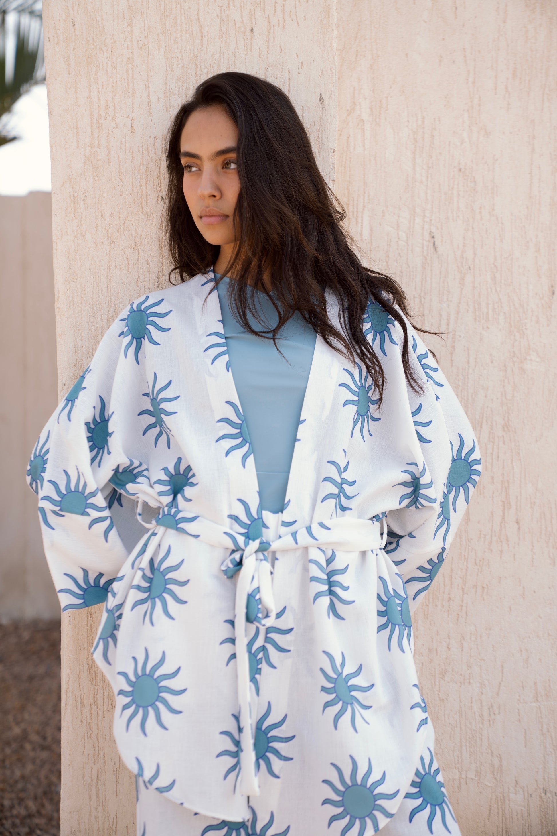 Soleil Linen Kimono - River