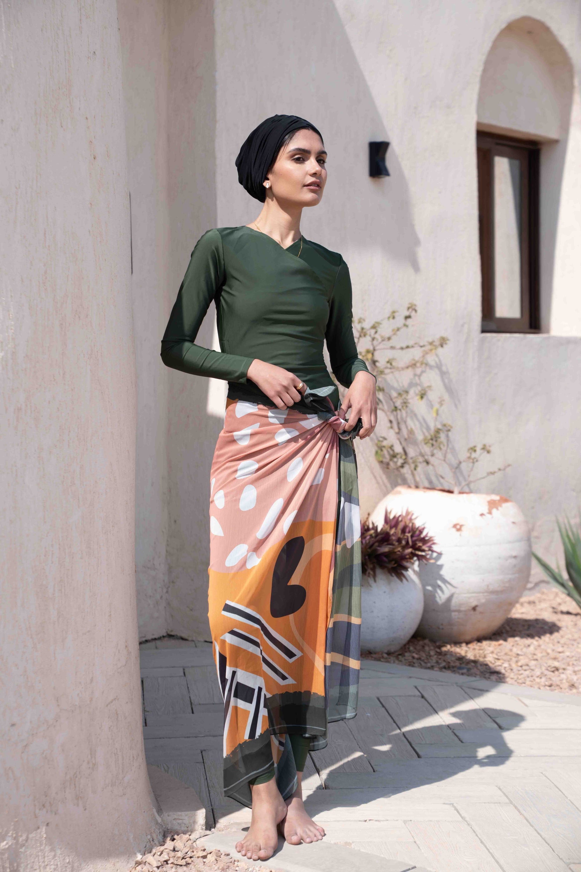 Olive Paradise Chiffon Wrap