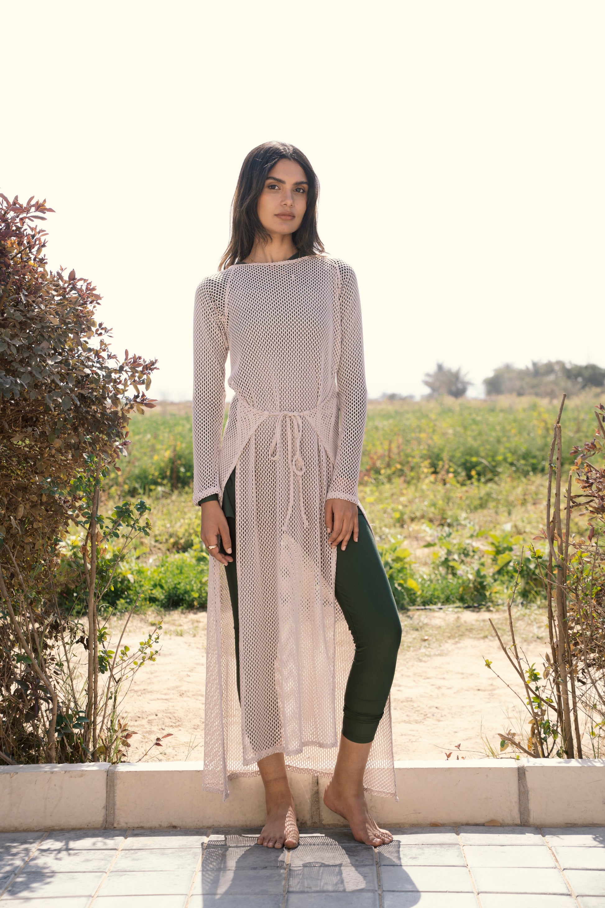 Greige Wrap Dress