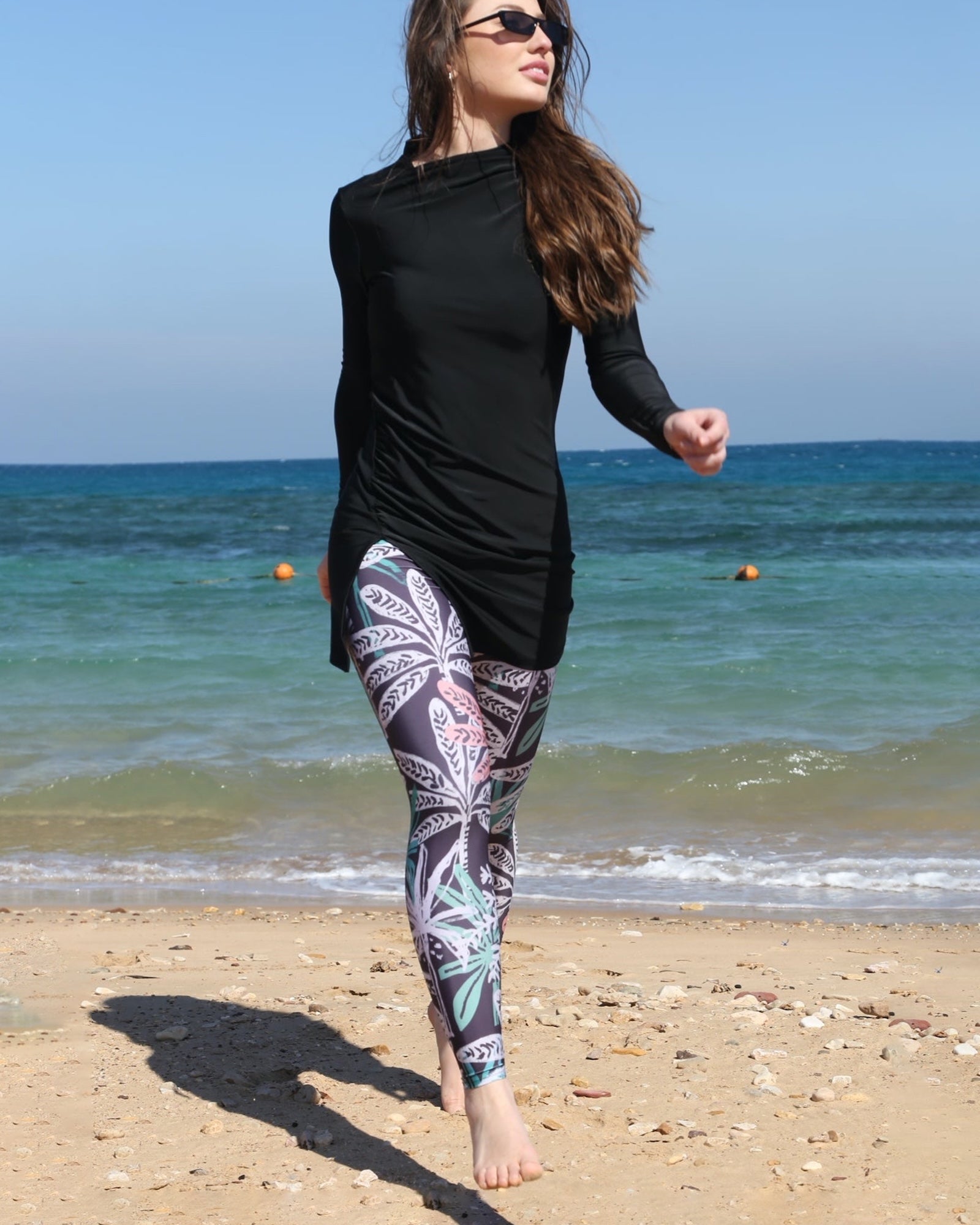 Drape Swim Top - Black