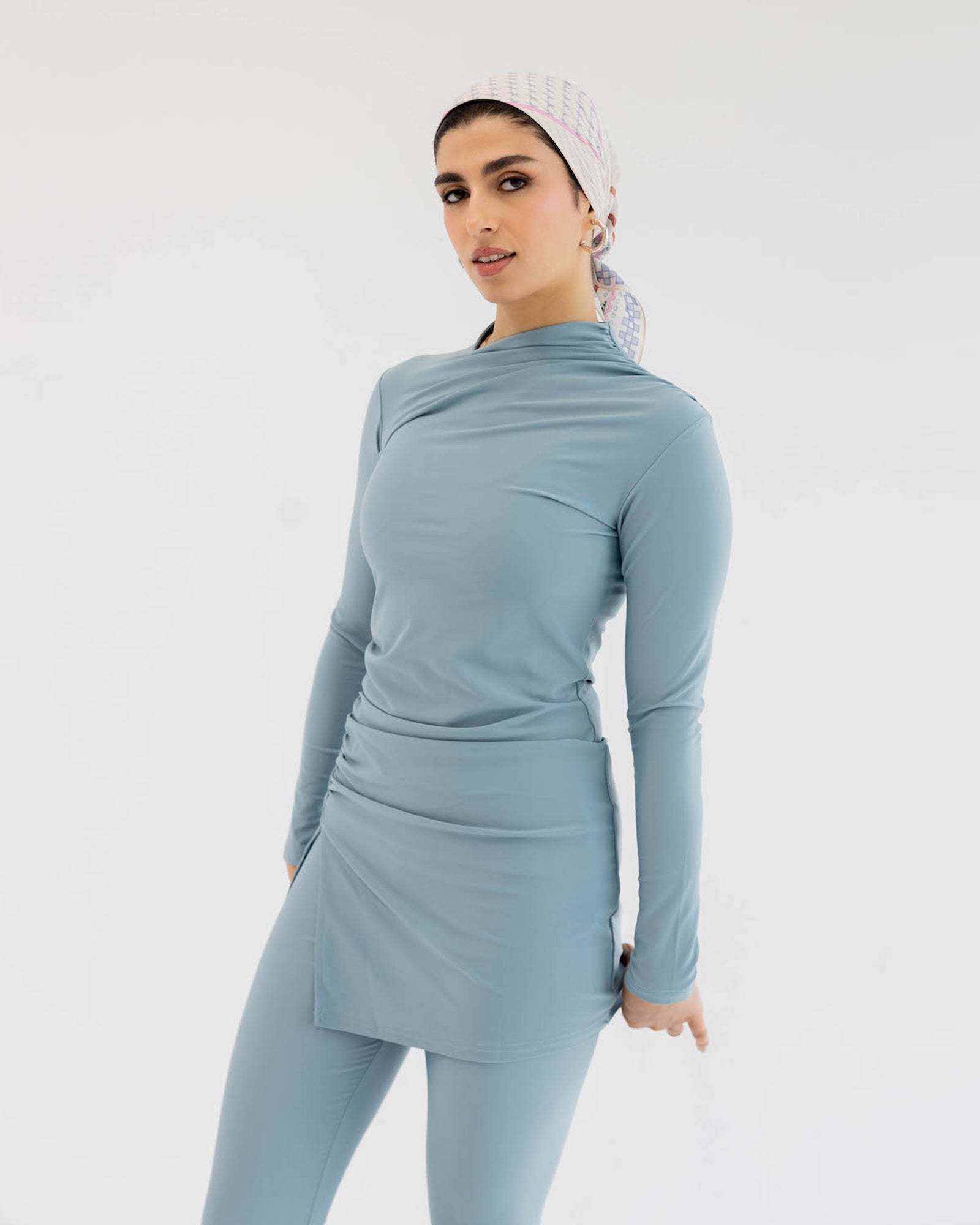 Drape Swim Top - River