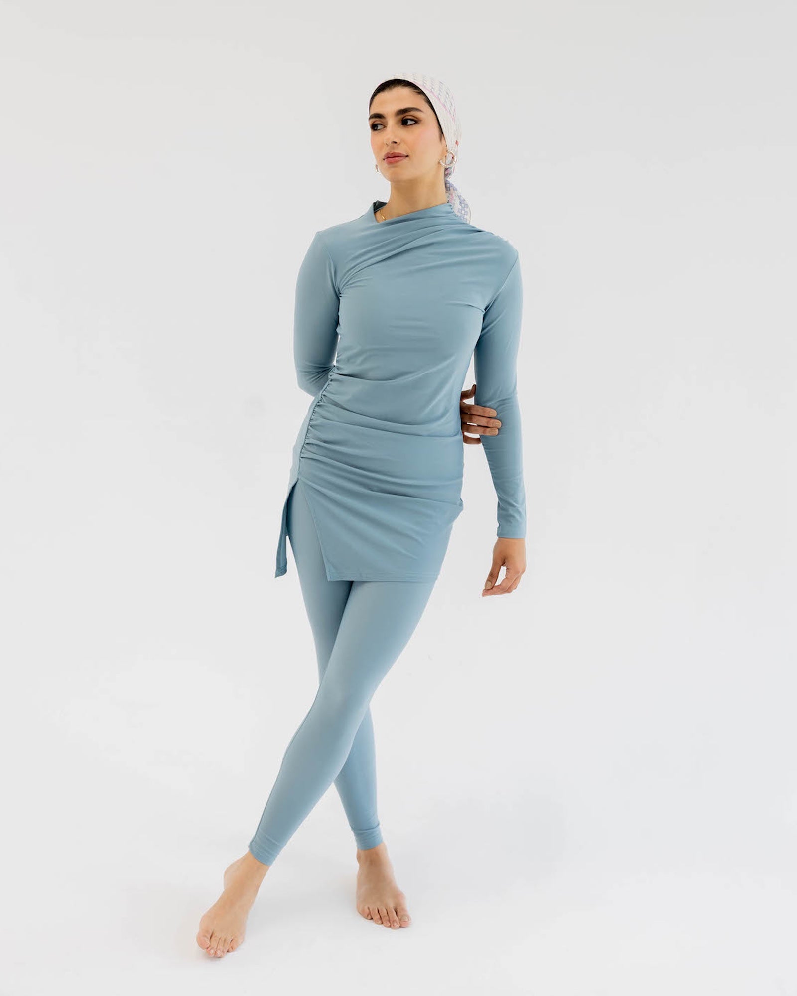 Drape Swim Top - River