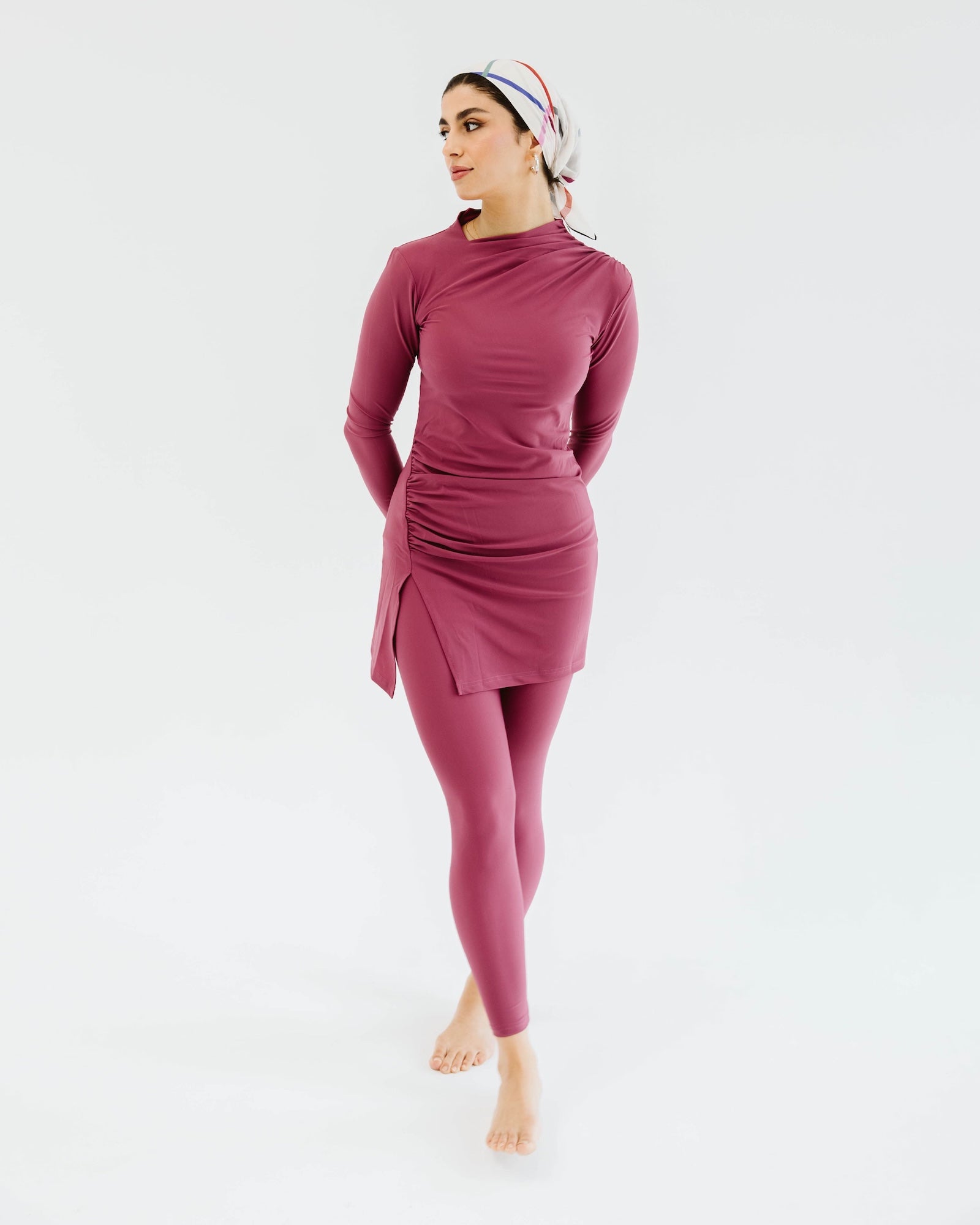 Drape Swim Top - Ruby