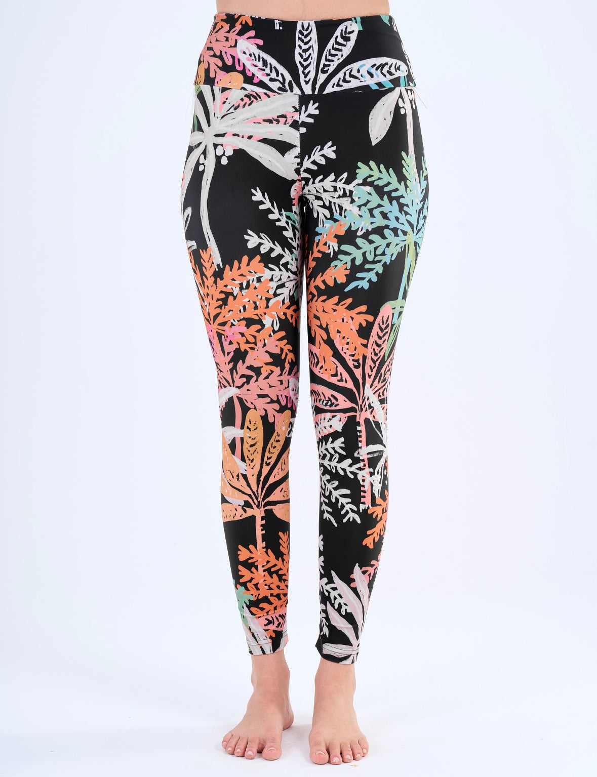 Swim Leggings - Multicolor Palms