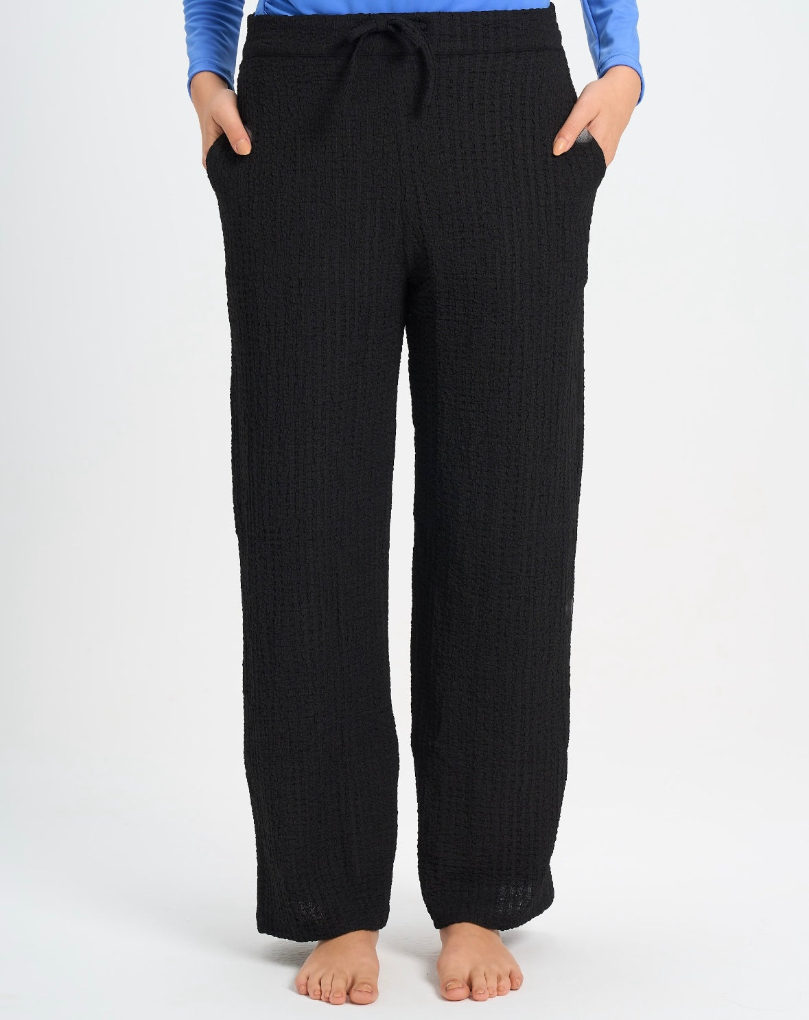 Crinckled Pants - Black