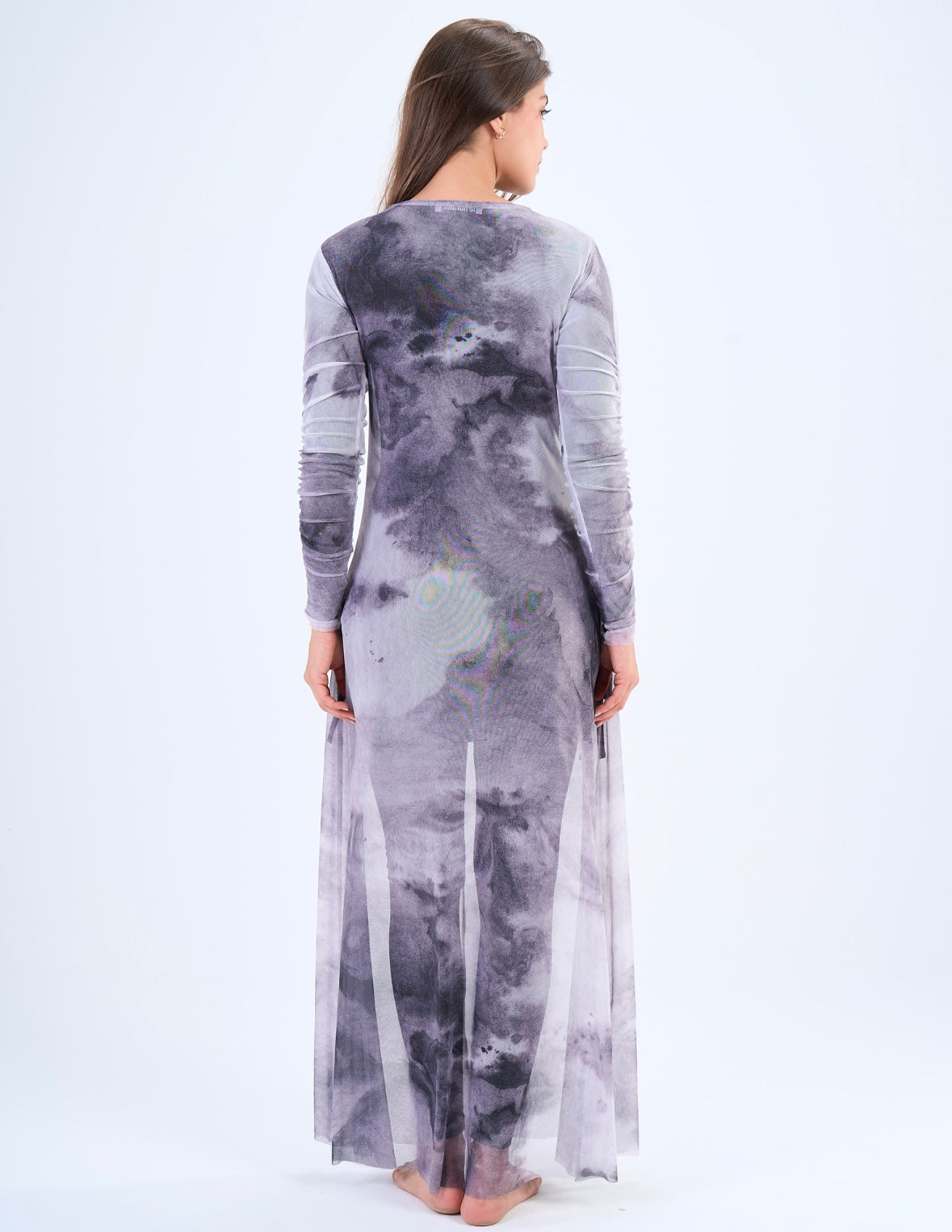 Marble Mesh Dress - Grey
