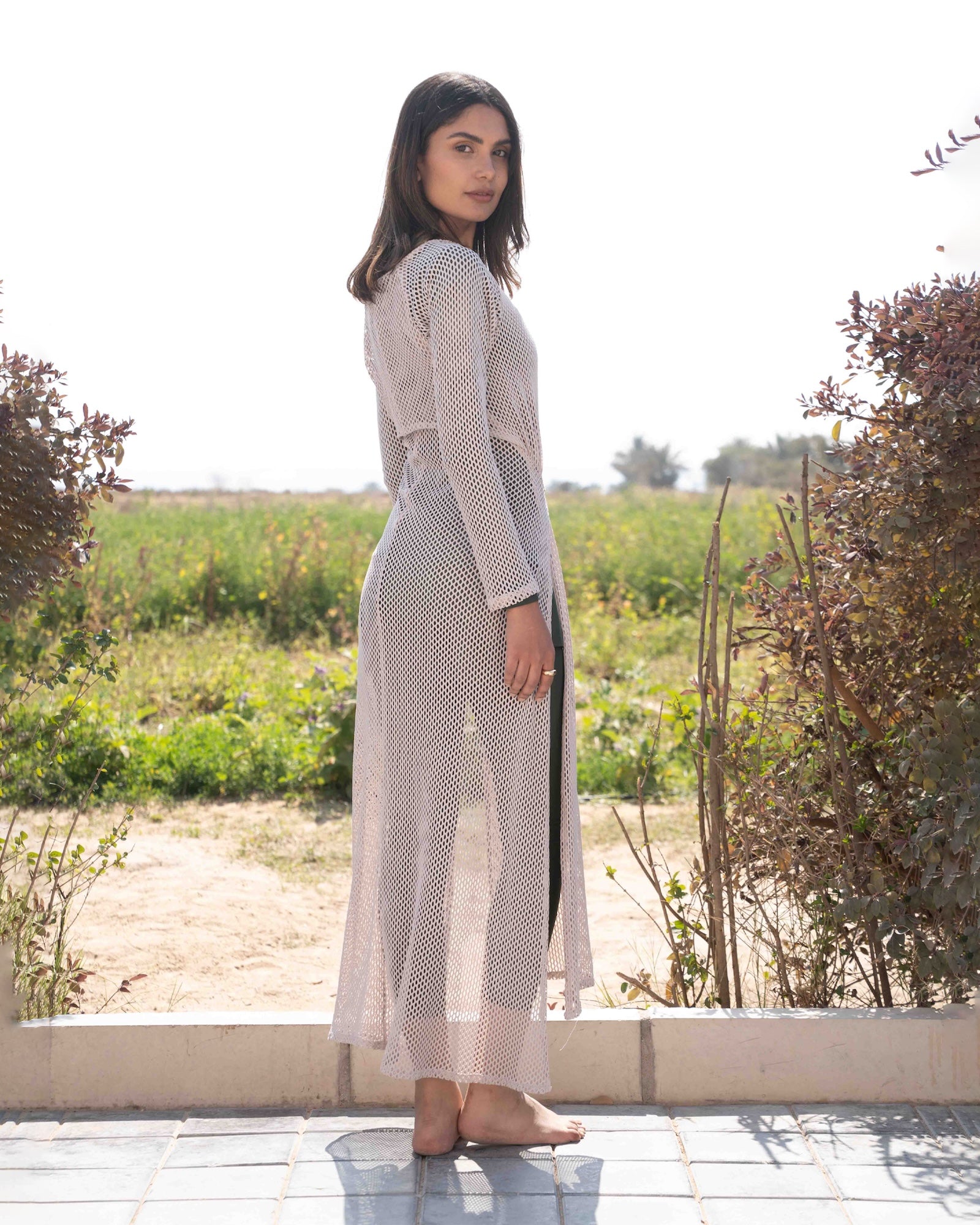 Greige Wrap Dress