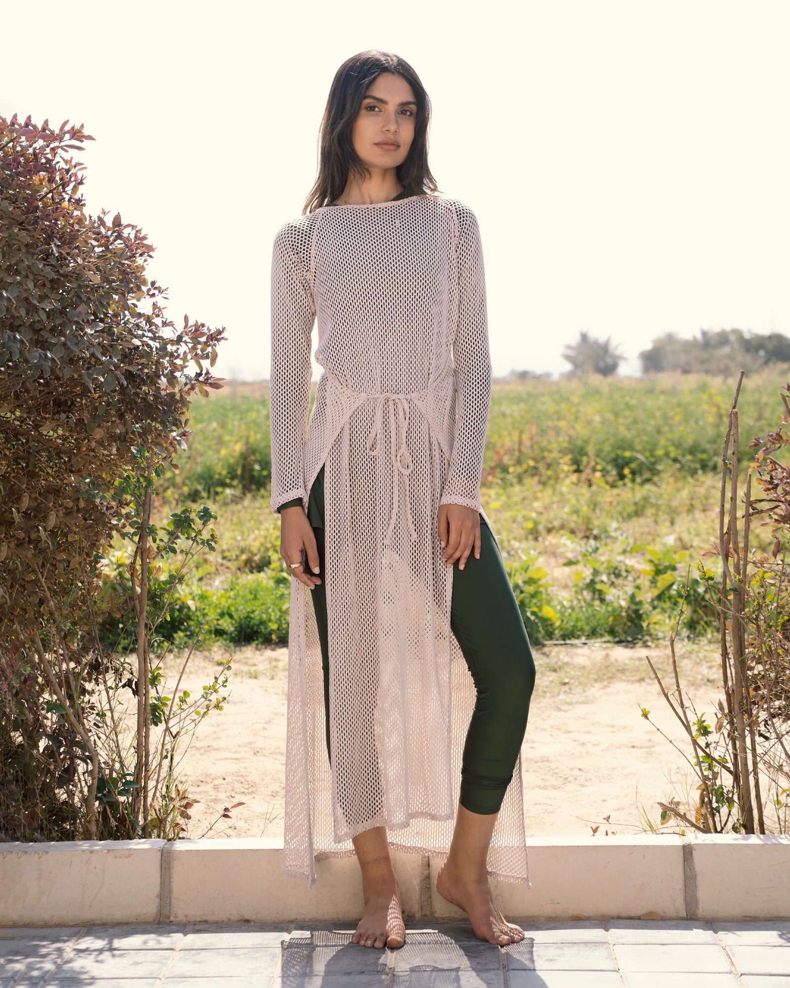 Greige Wrap Dress