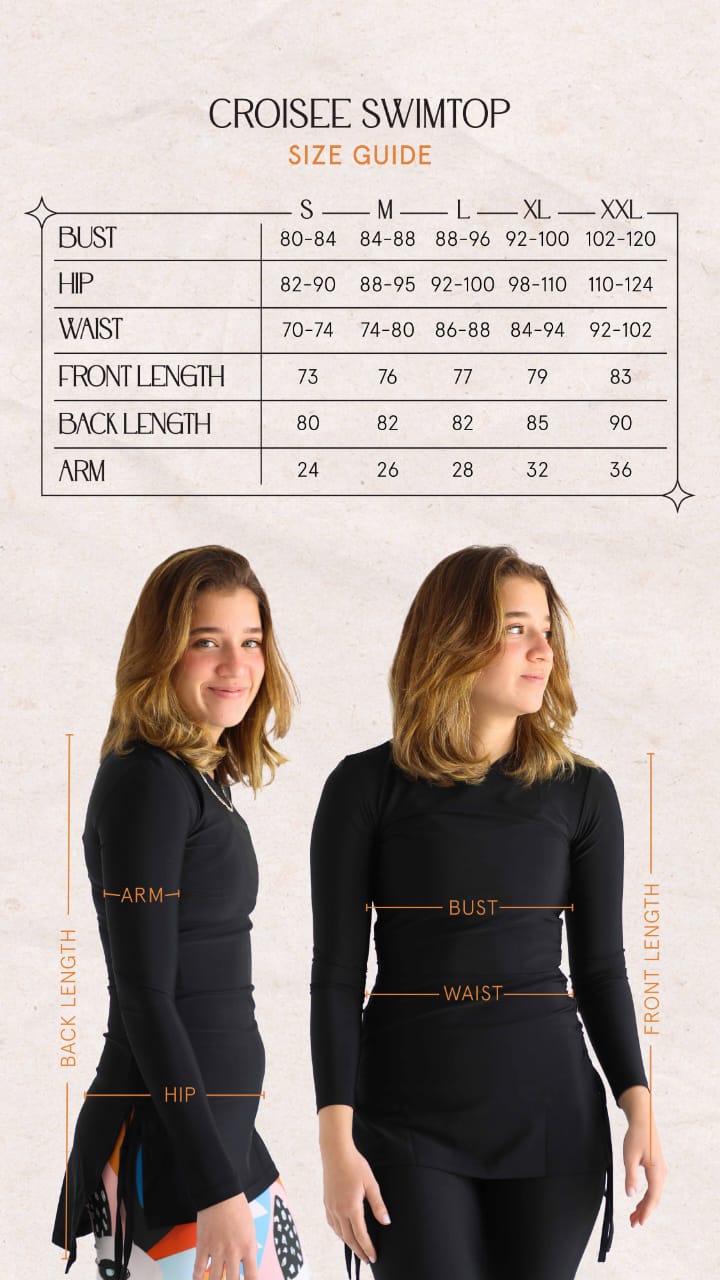 Croise Swim Top - Black