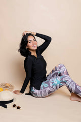 Swim Leggings - Multicolor Palms