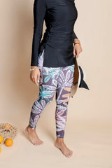 Swim Leggings - Multicolor Palms