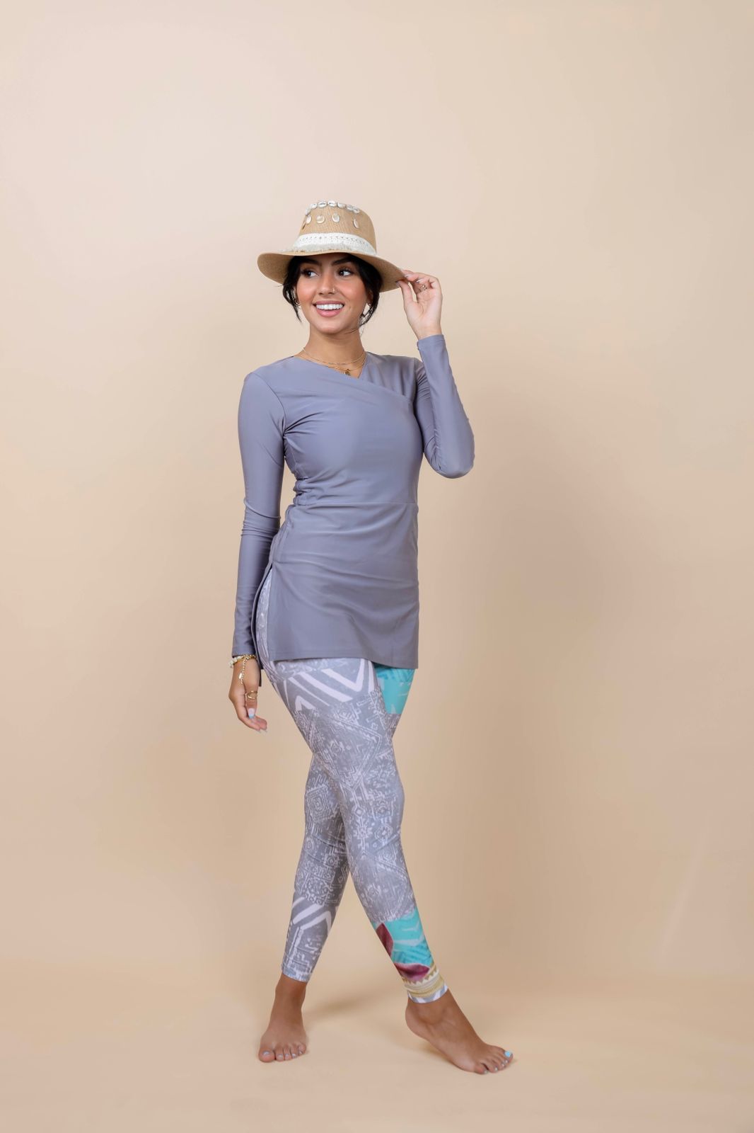 Swim Leggings - Tribal Flower