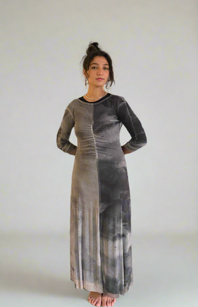 Marble Mesh Coverup - Grey