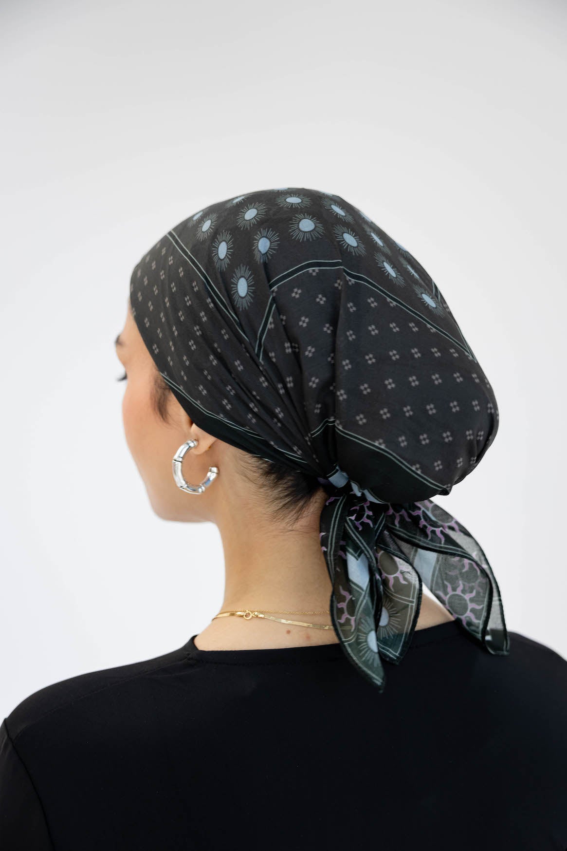 Beach Bandana - Matin in Black & Blue