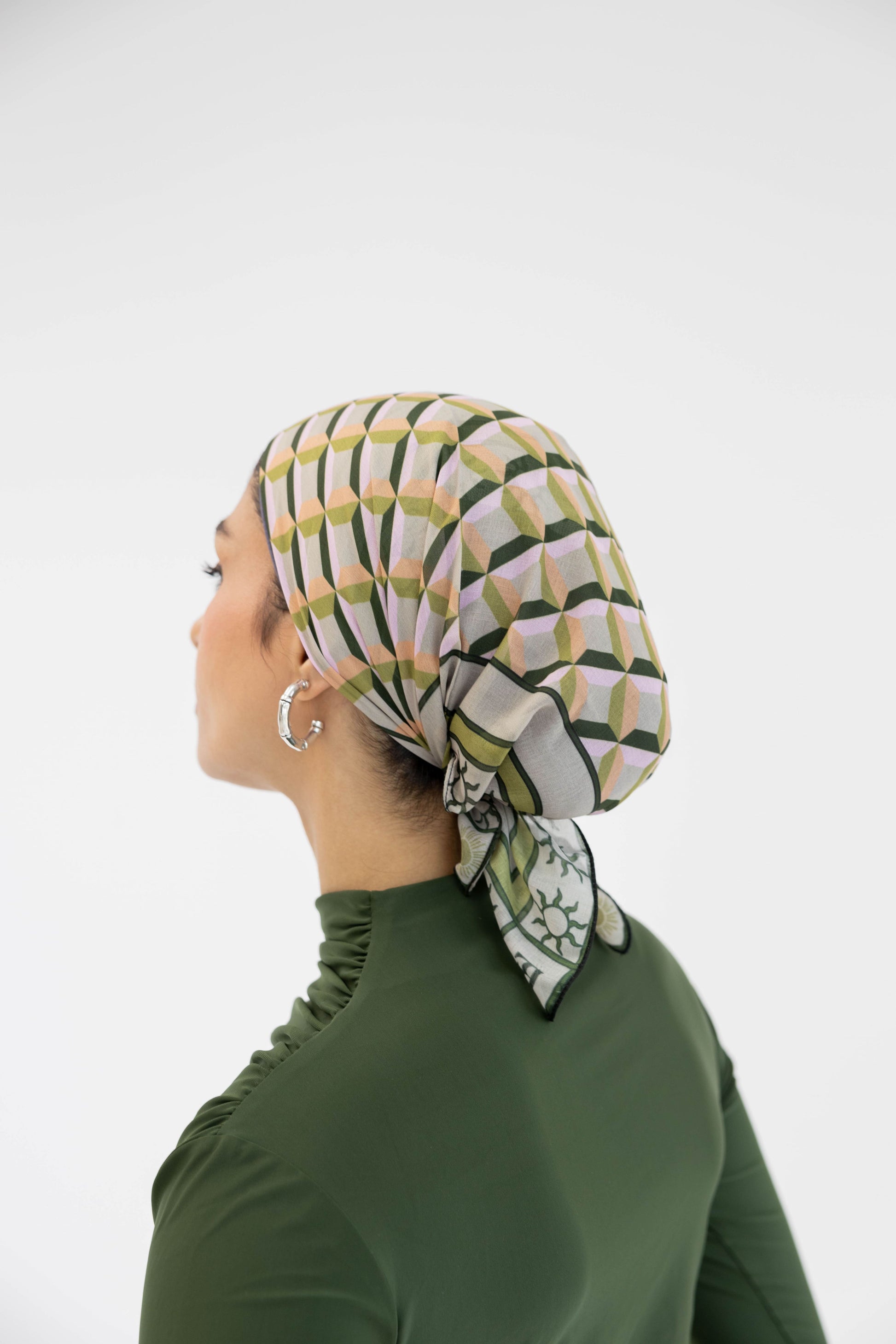 Beach Bandana - Nude & Olive Mess
