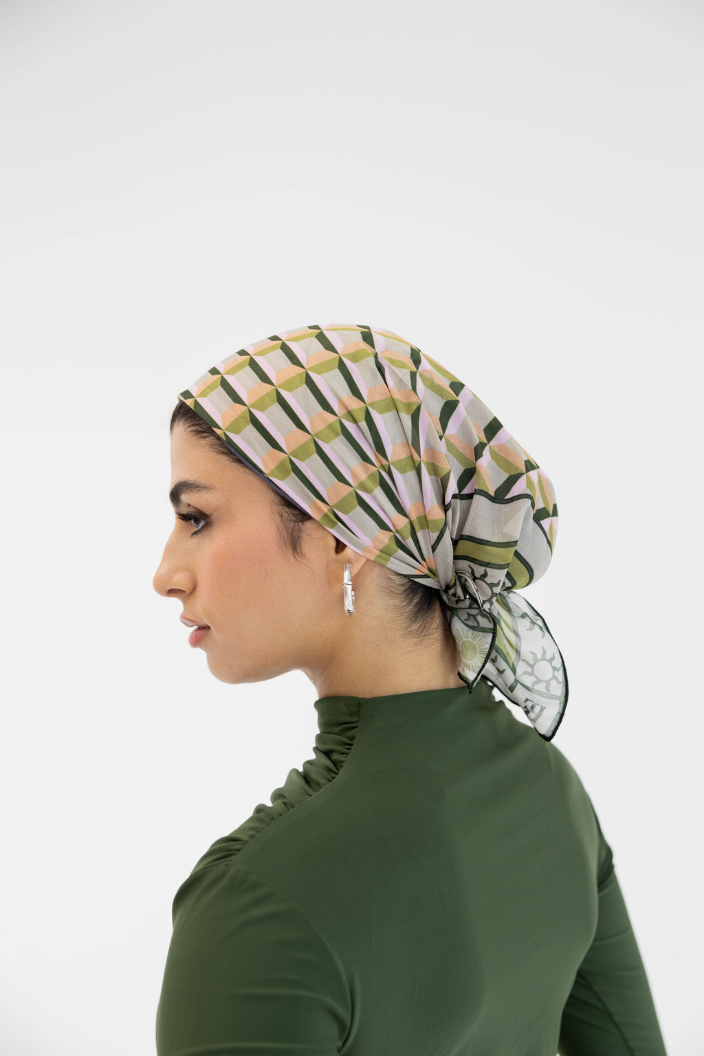 Beach Bandana - Nude & Olive Mess