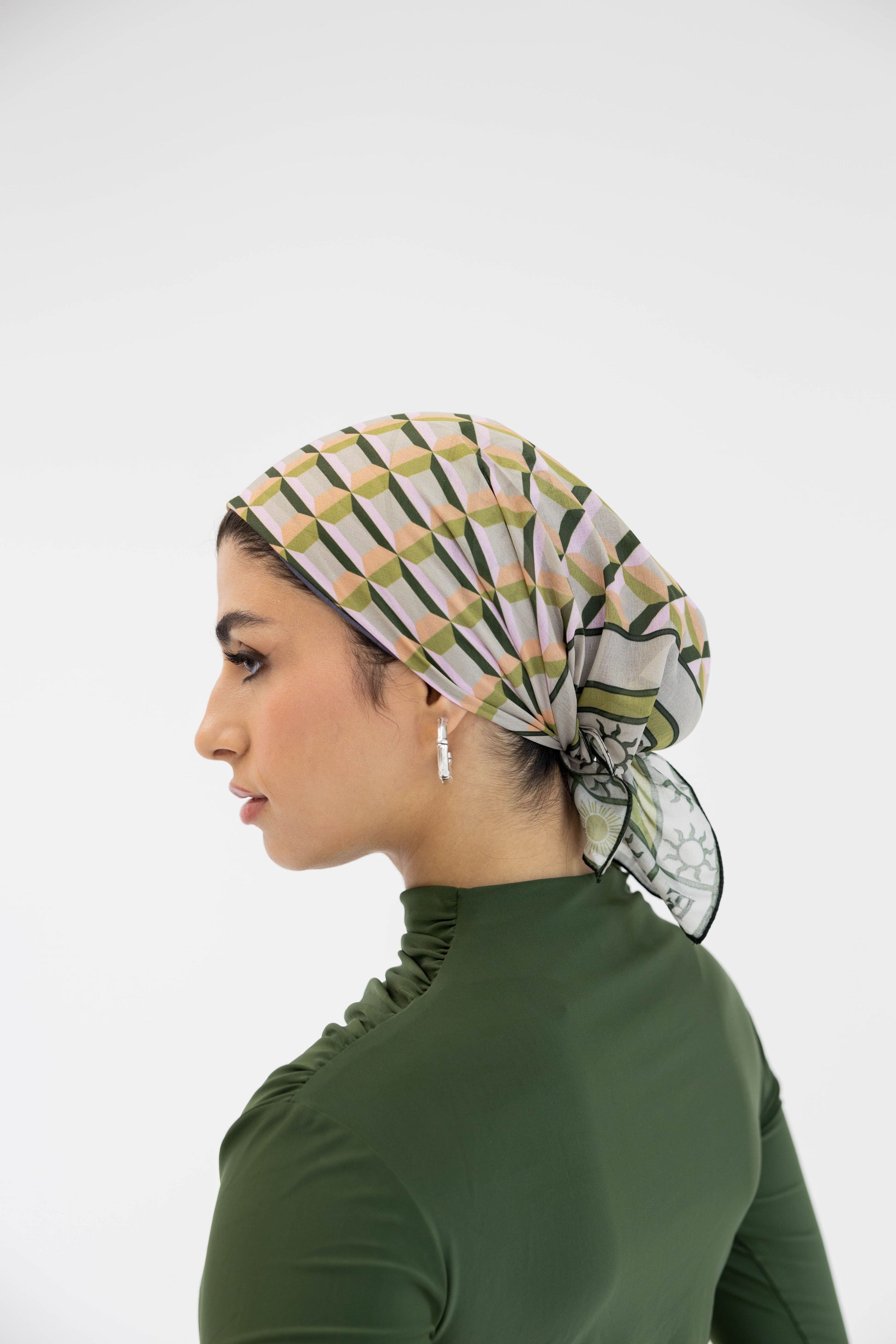 Beach Bandana - Nude & Olive Mess
