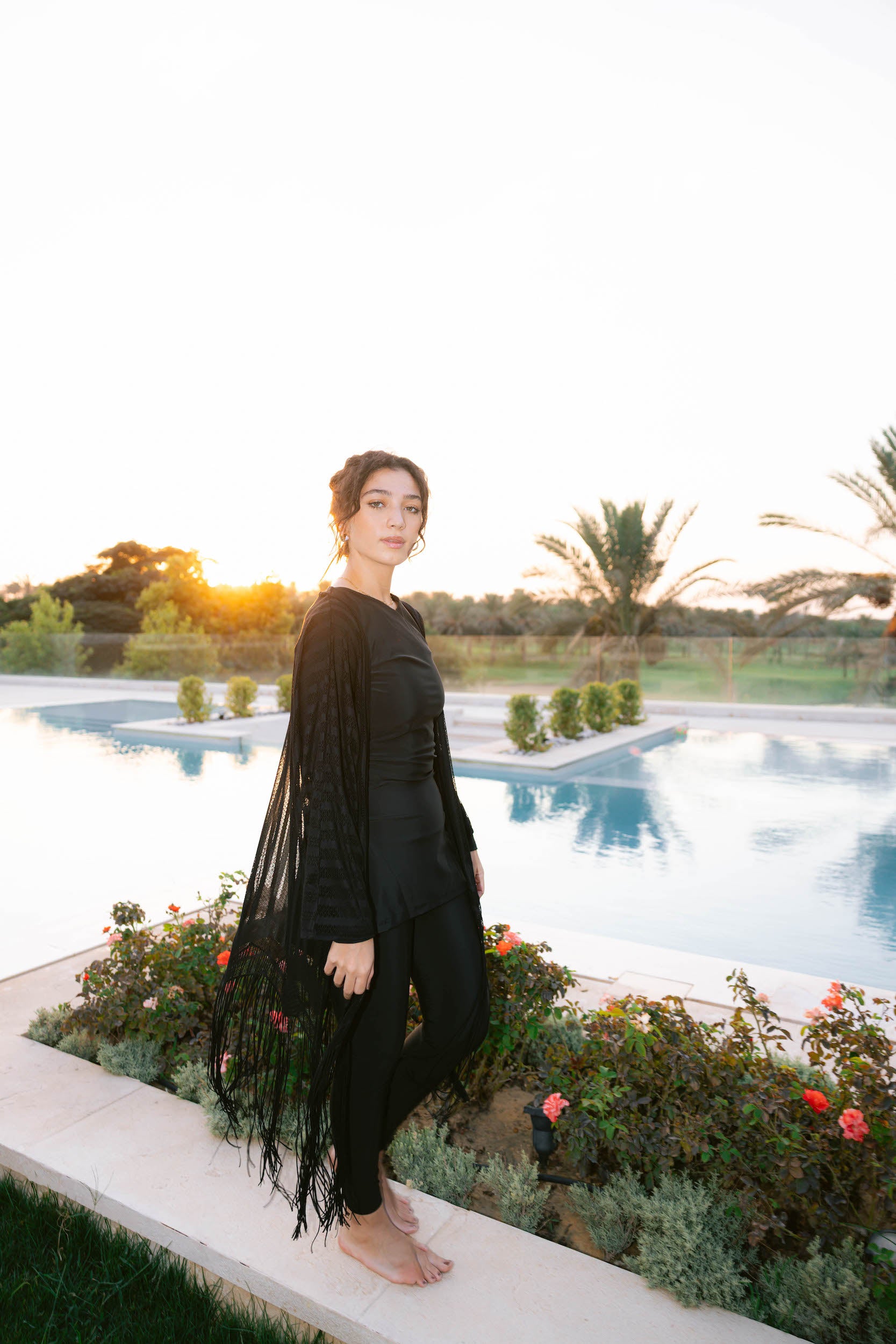 Fringed Kimono - Black