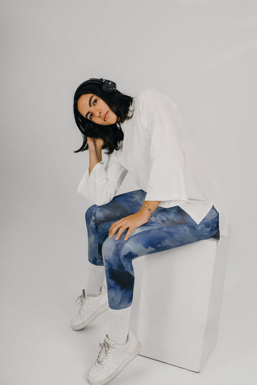Active Leggings -  Blue Mist