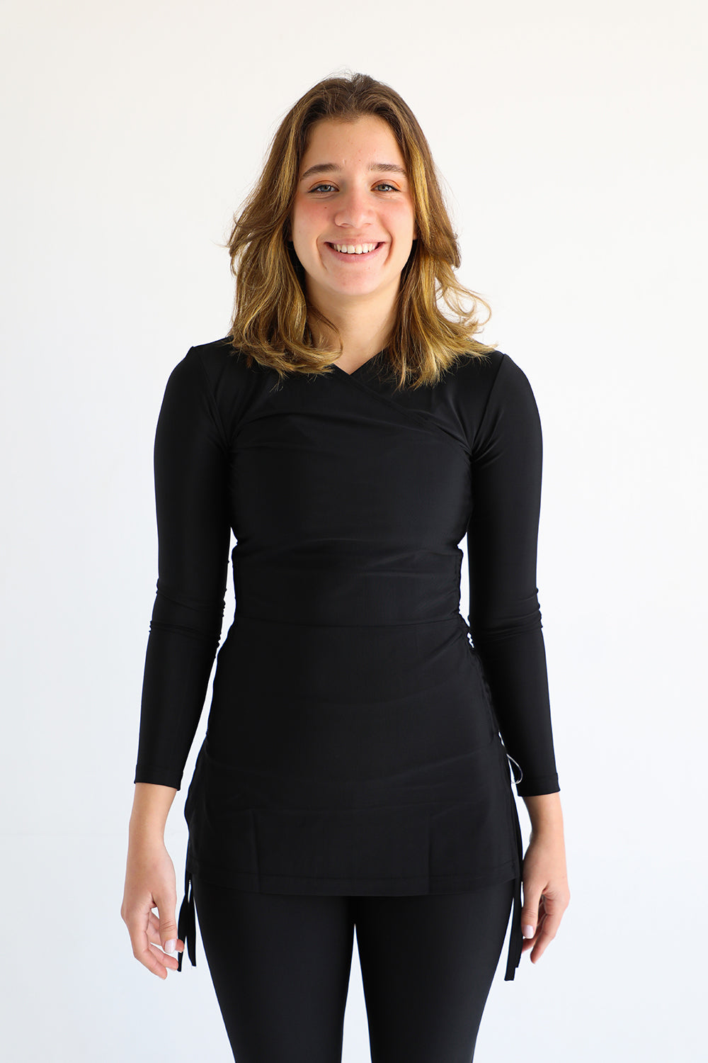 Croise Swim Top - Black