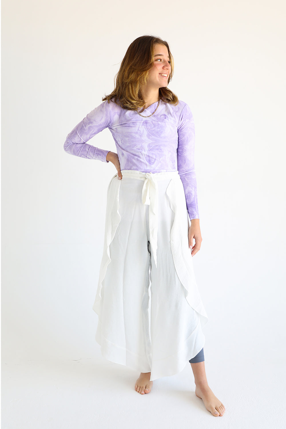 Ruffle Pants - White