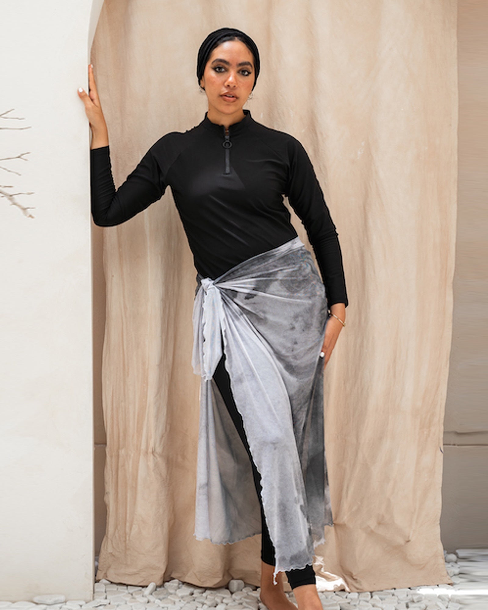 Marble Mesh Wrap - Grey